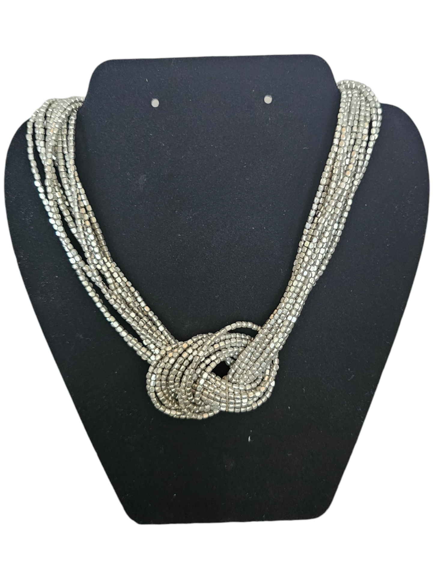 Metal Bead "knot" Necklace