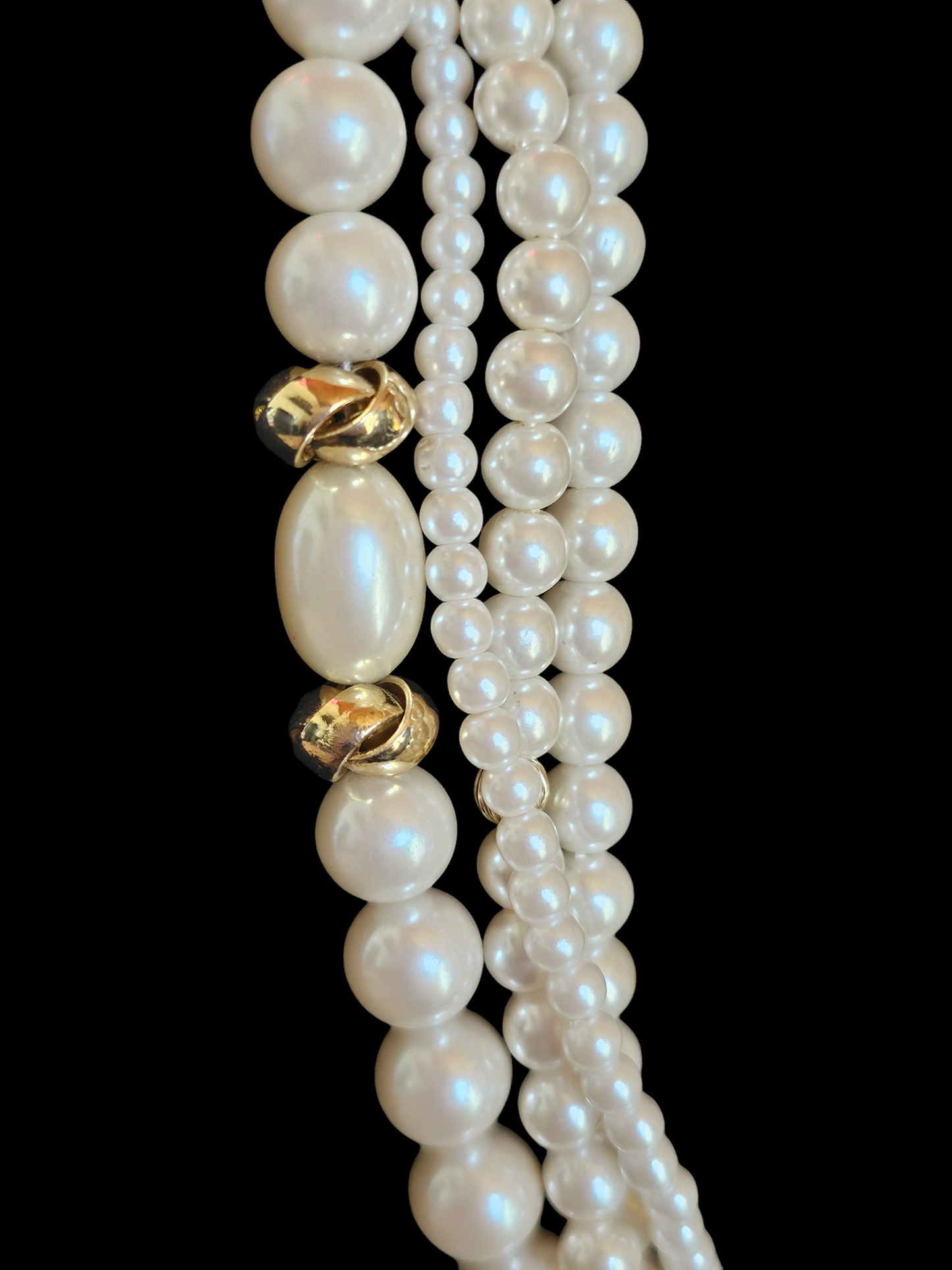 Multi-Strand Faux Pearl Necklace