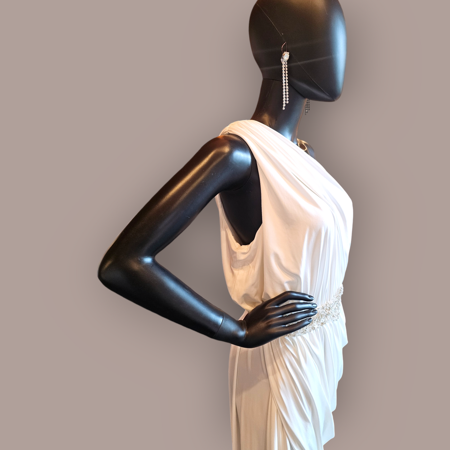 Ivory Jersey One Shoulder - Pia Gladys Perey