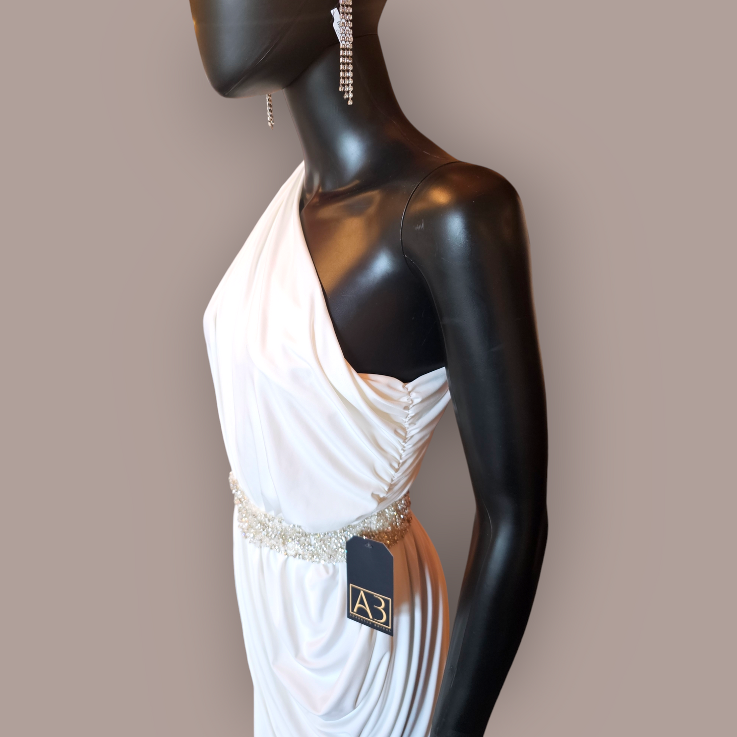 Ivory Jersey One Shoulder - Pia Gladys Perey