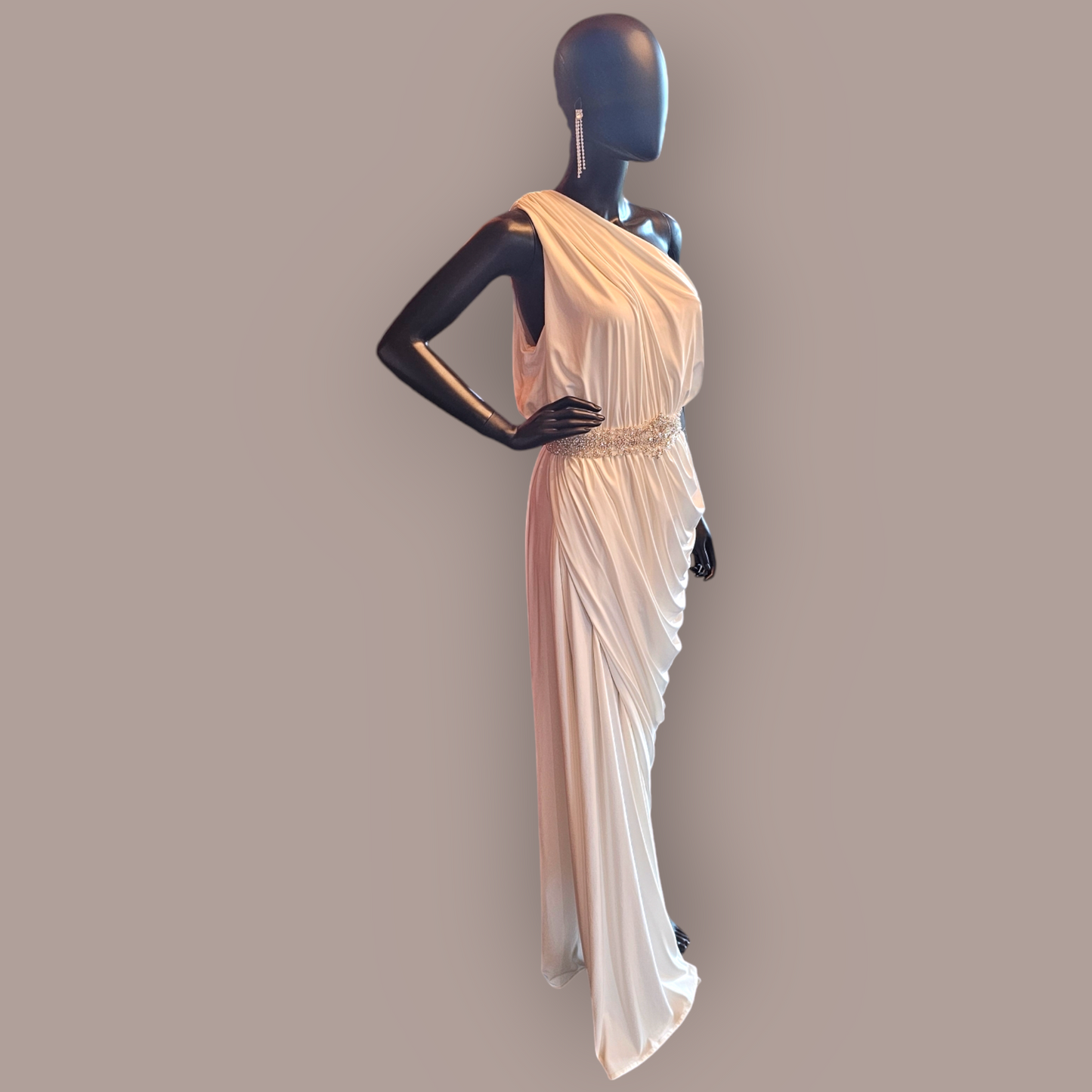 Ivory Jersey One Shoulder - Pia Gladys Perey