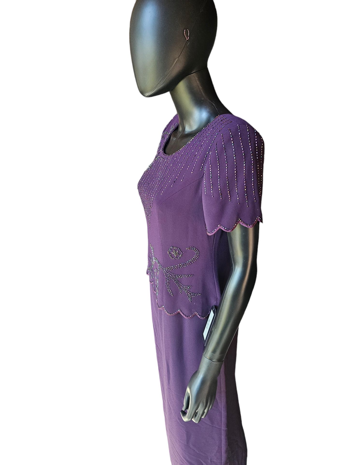 Plum R & M Richards Formal Gown