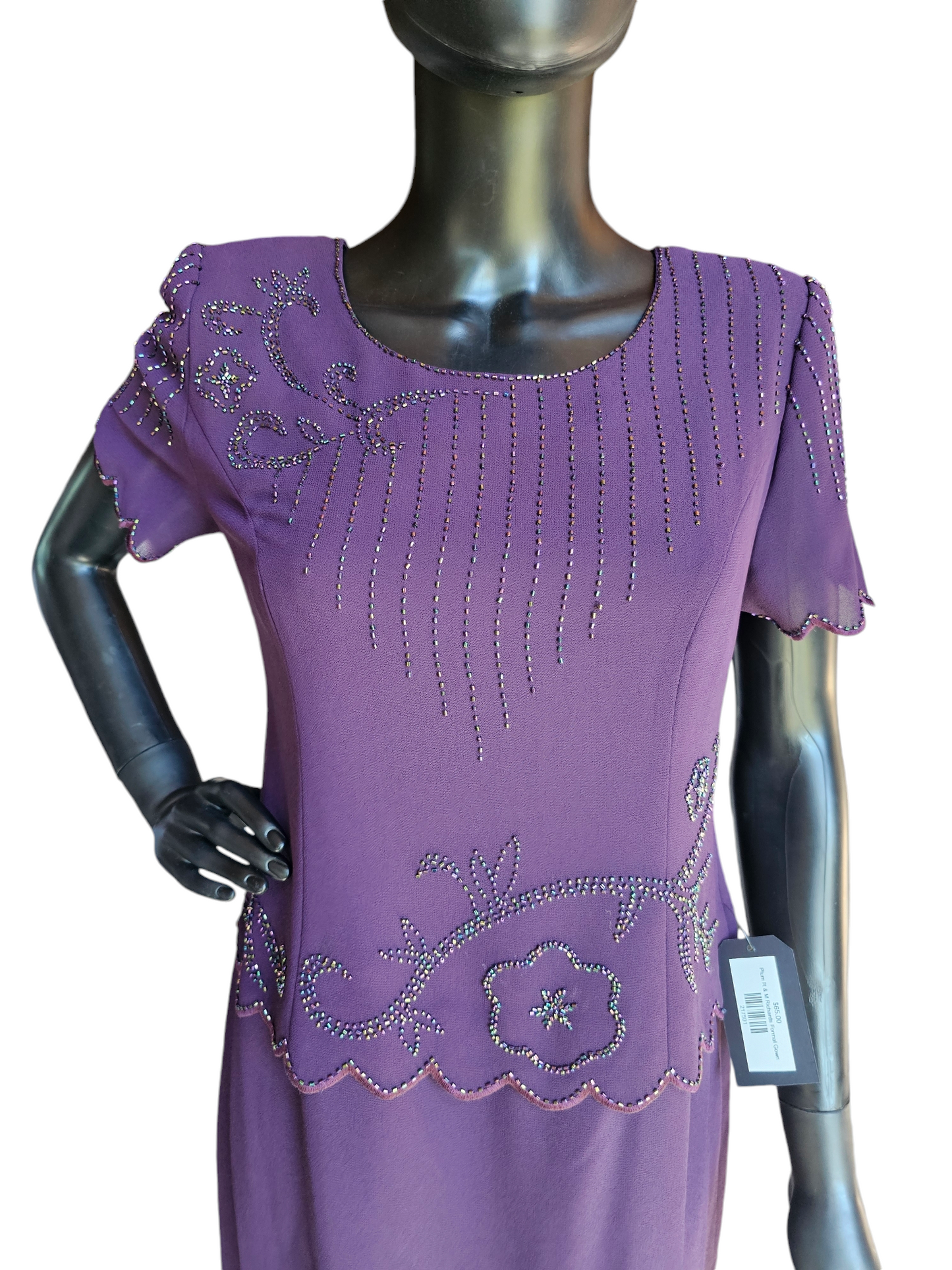 Plum R & M Richards Formal Gown