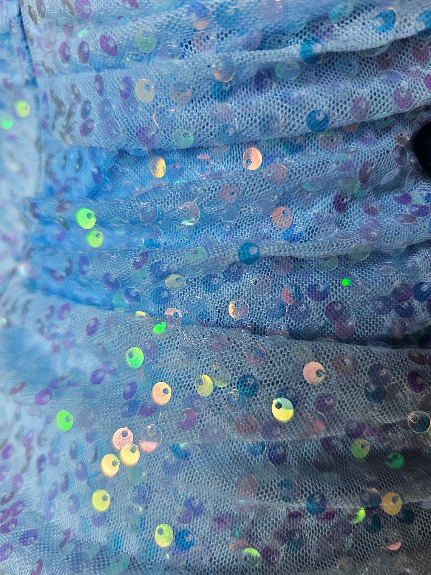 Blue Iridescent Sequin Spaghetti Strap Dress - Lovesome