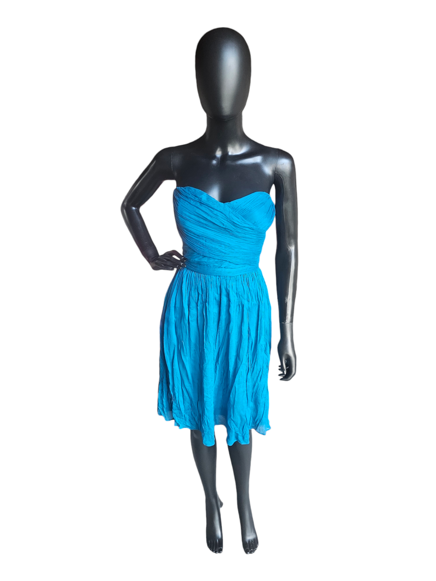 100% Silk Teal Cocktail / Party Dress
