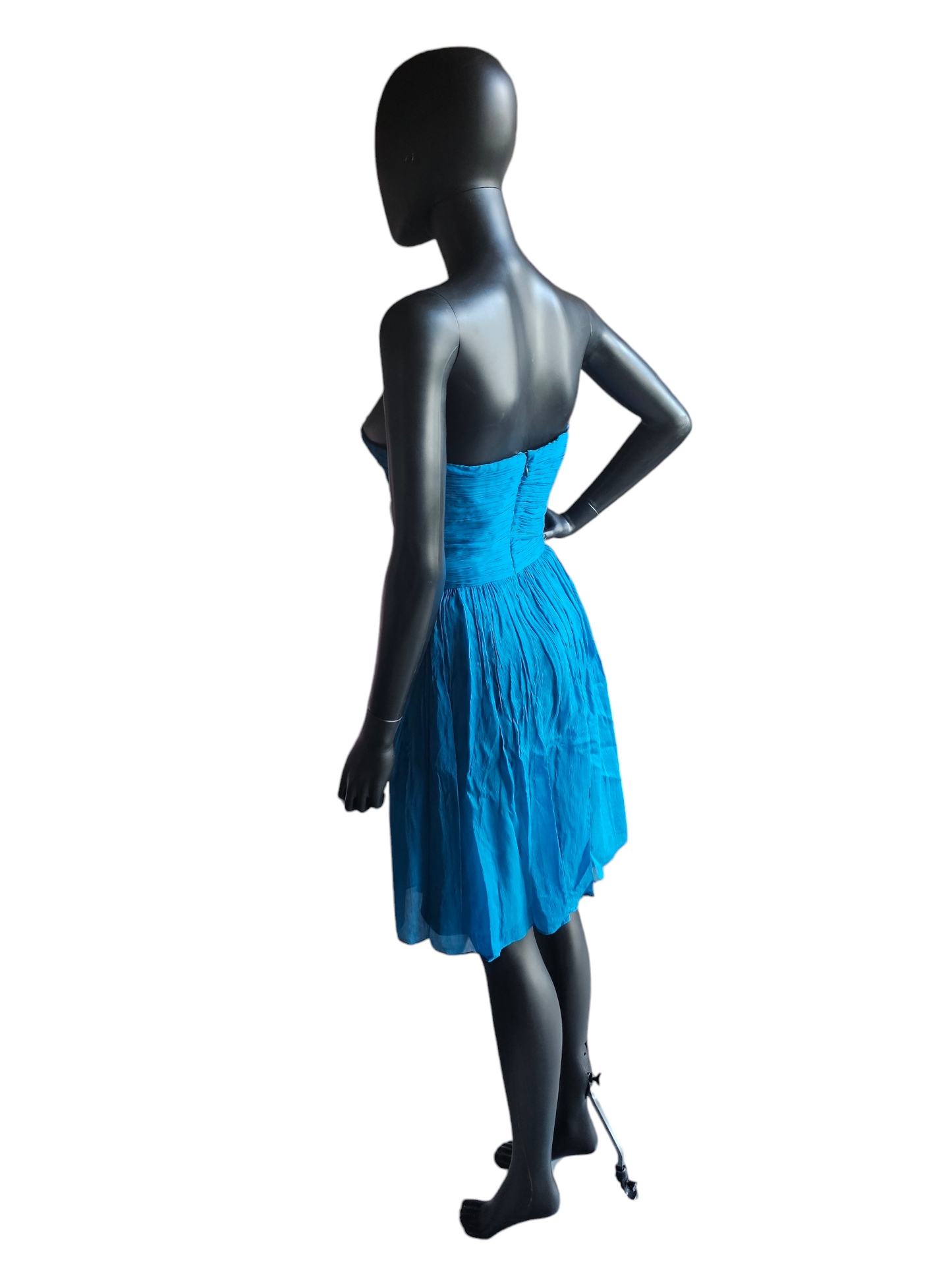 100% Silk Teal Cocktail / Party Dress
