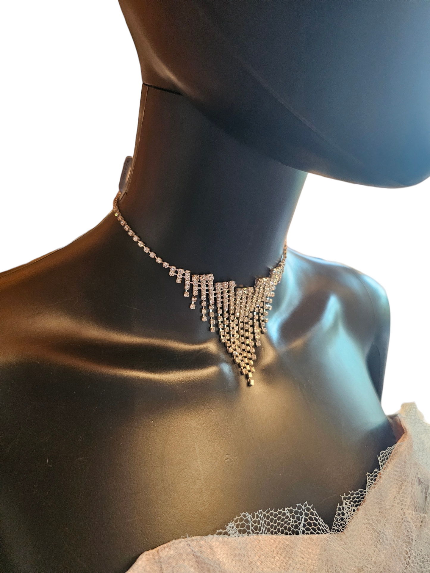 Rhinestone Drip Necklace