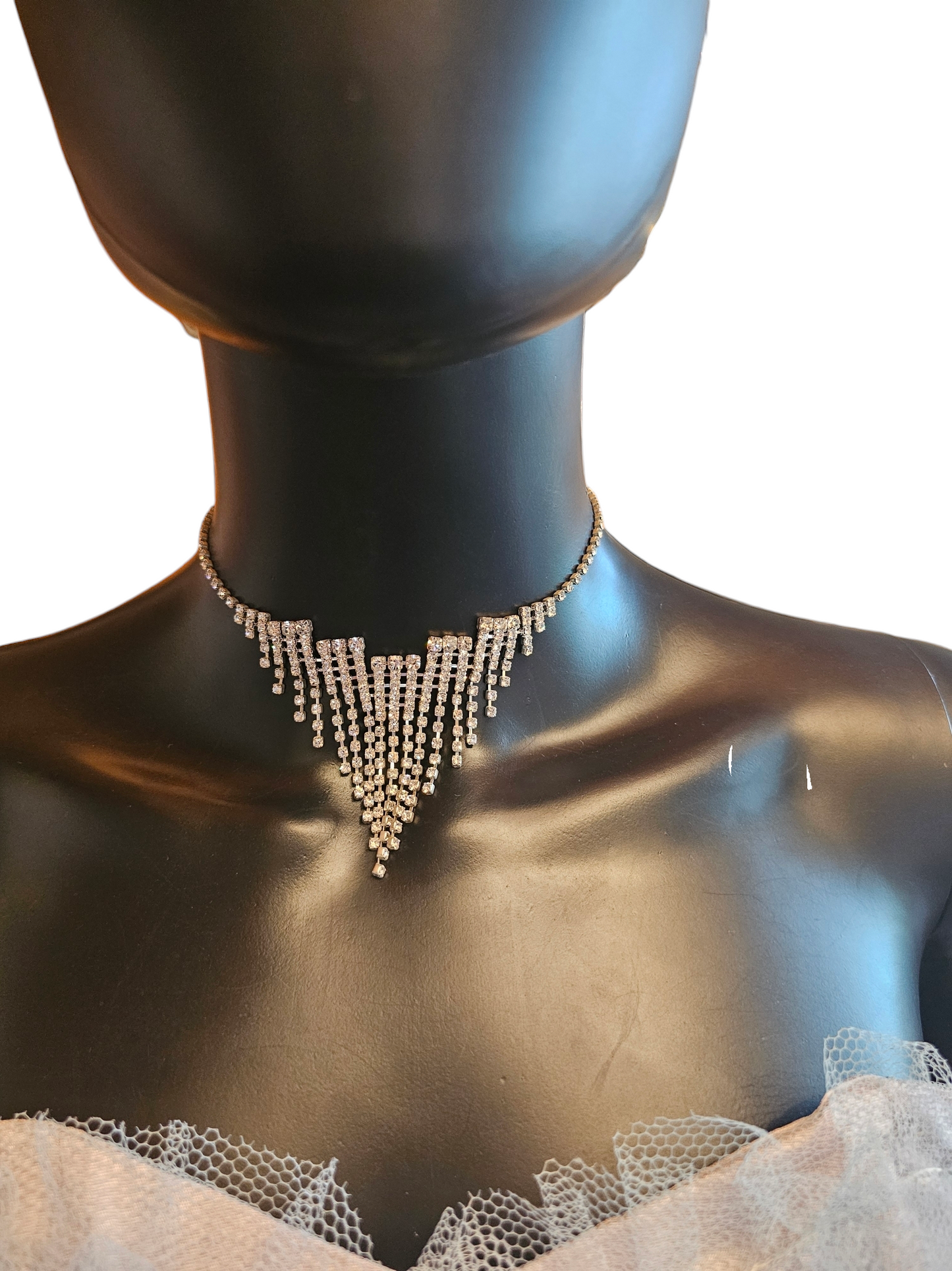 Rhinestone Drip Necklace