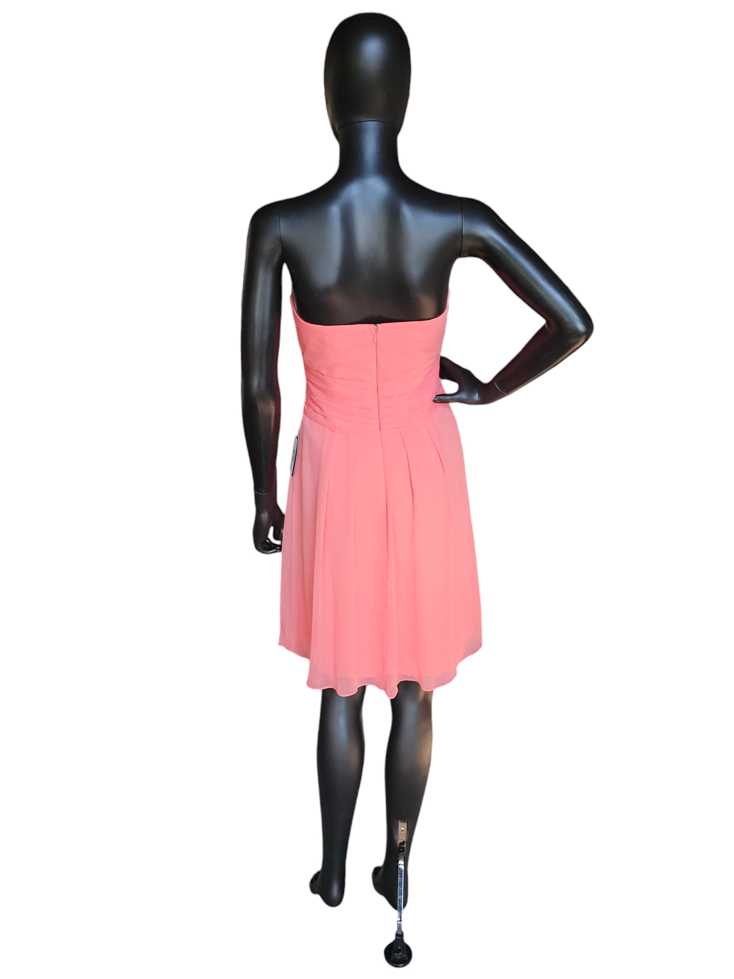 Davids Bridal Coral Strapless Chiffon