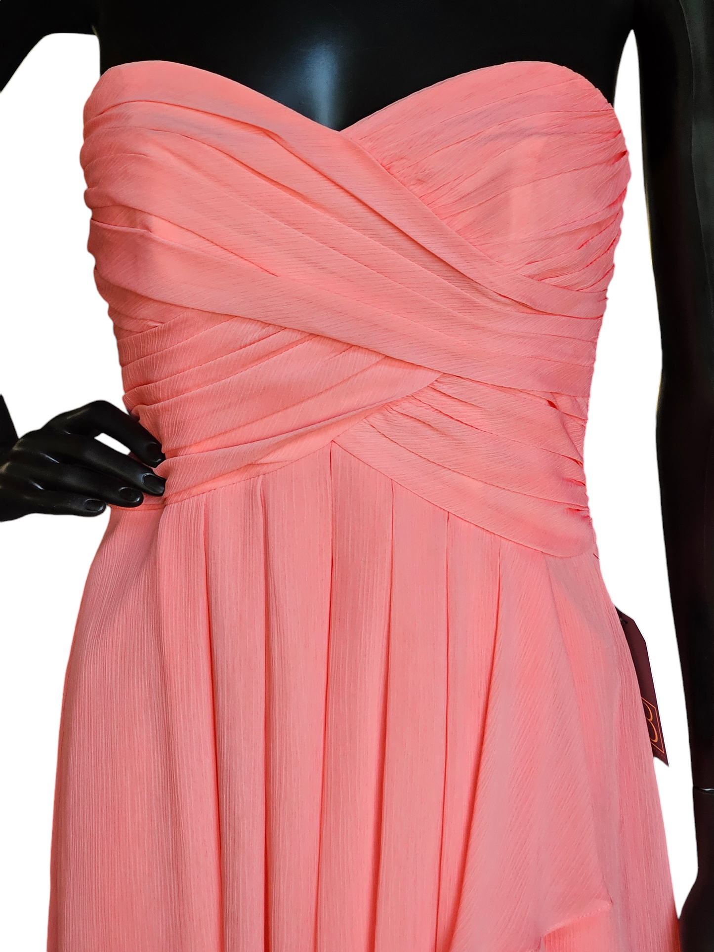 Davids Bridal Coral Strapless Chiffon