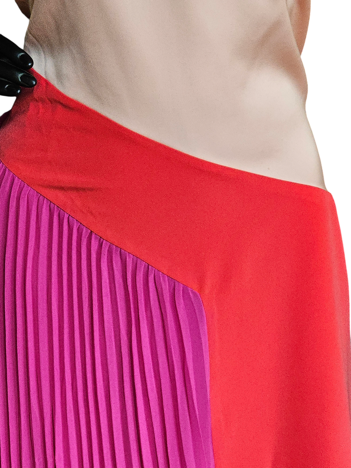 Pink Color Blocked Satin Dress - Cushnie - NWT