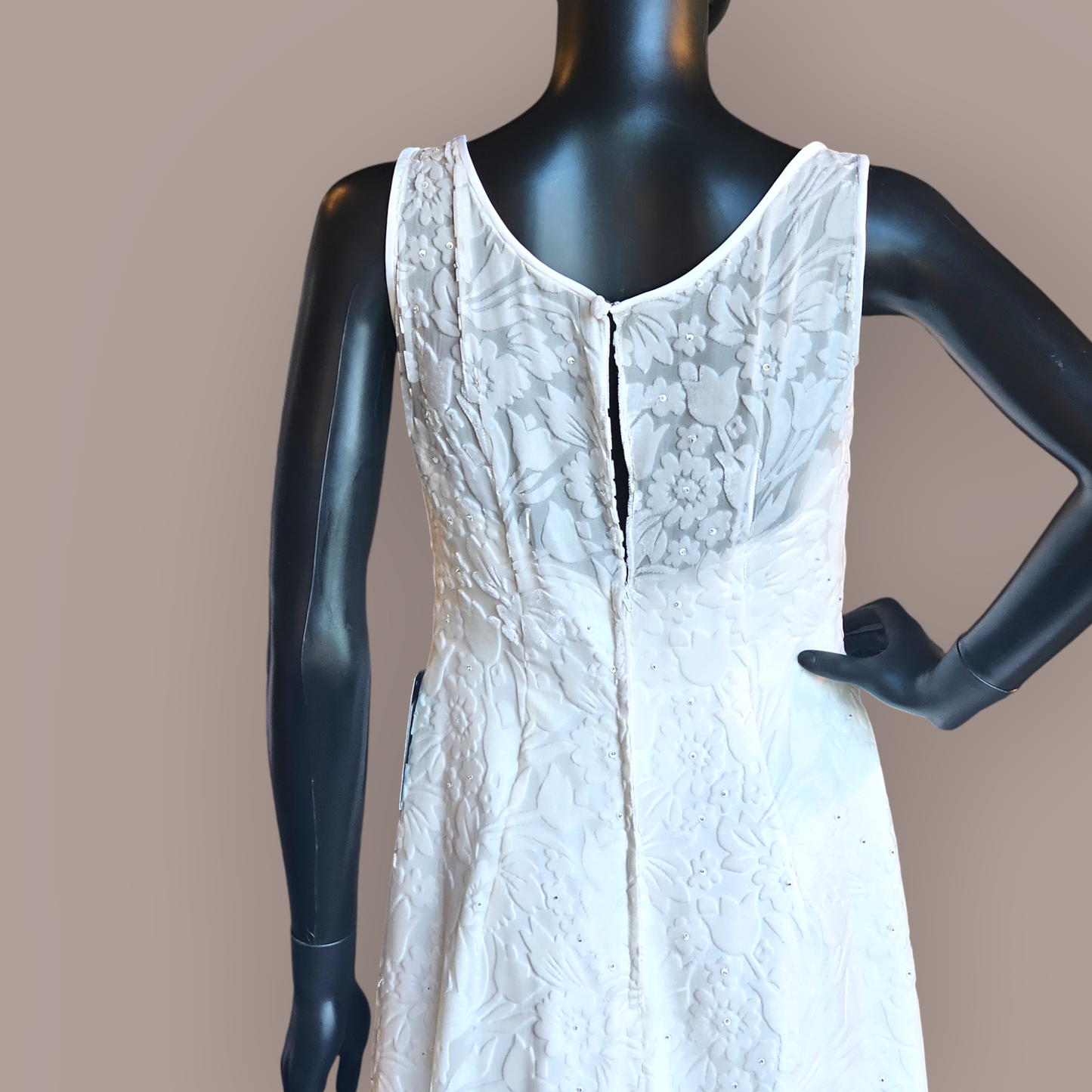 Ravissant Ivory Burnout Velvet Wedding Gown