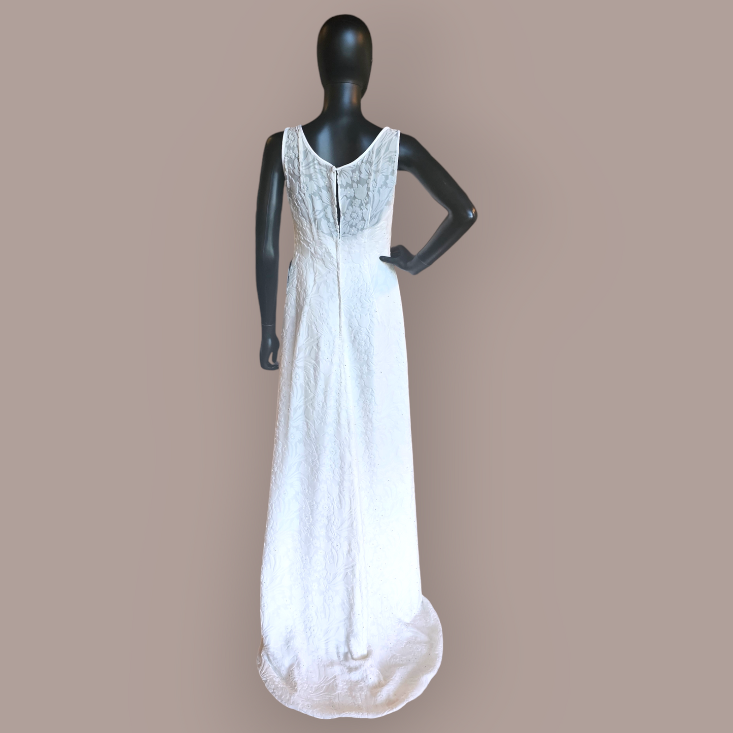Ravissant Ivory Burnout Velvet Wedding Gown