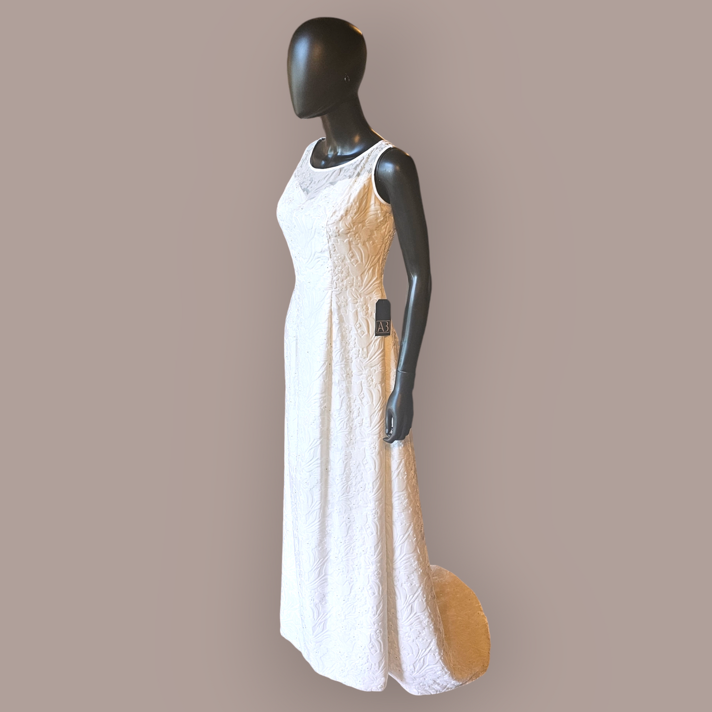Ravissant Ivory Burnout Velvet Wedding Gown