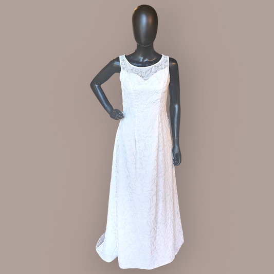 Ravissant Ivory Burnout Velvet Wedding Gown