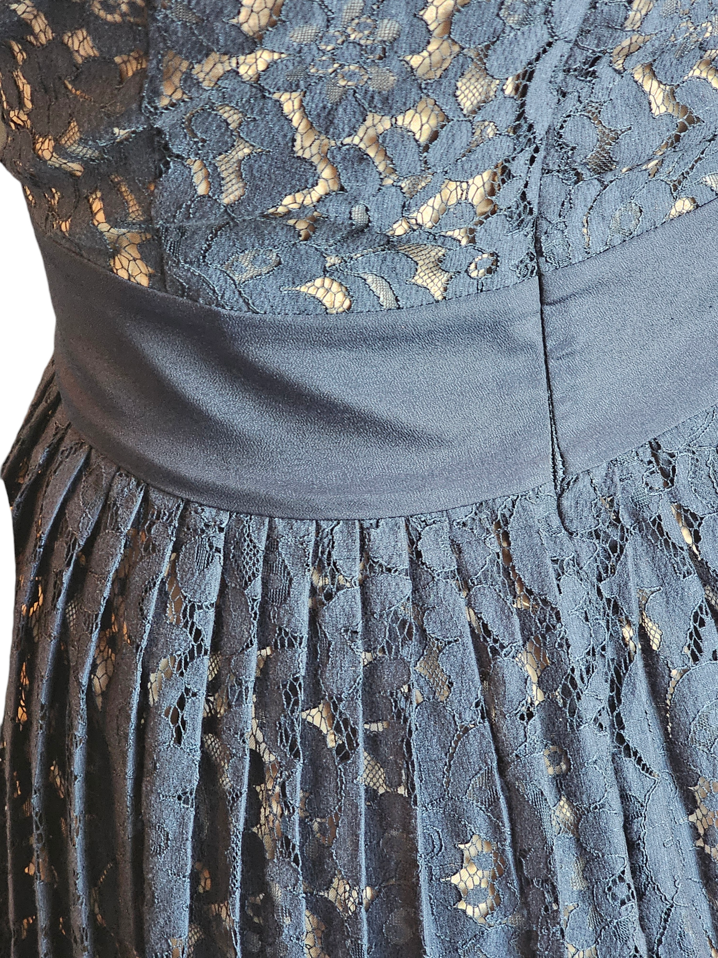 Navy Lace Short Cocktail Dress