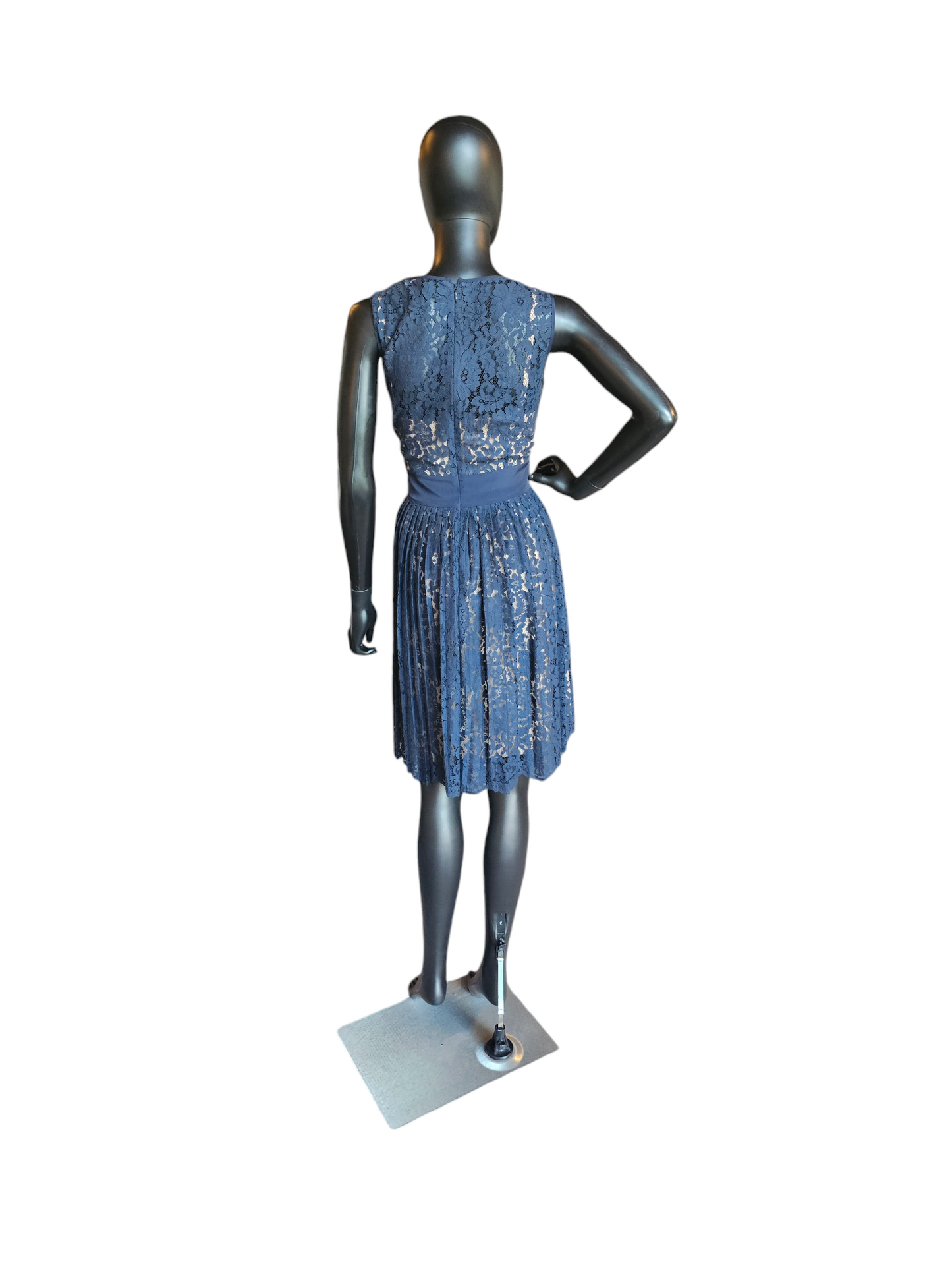 Navy Lace Short Cocktail Dress