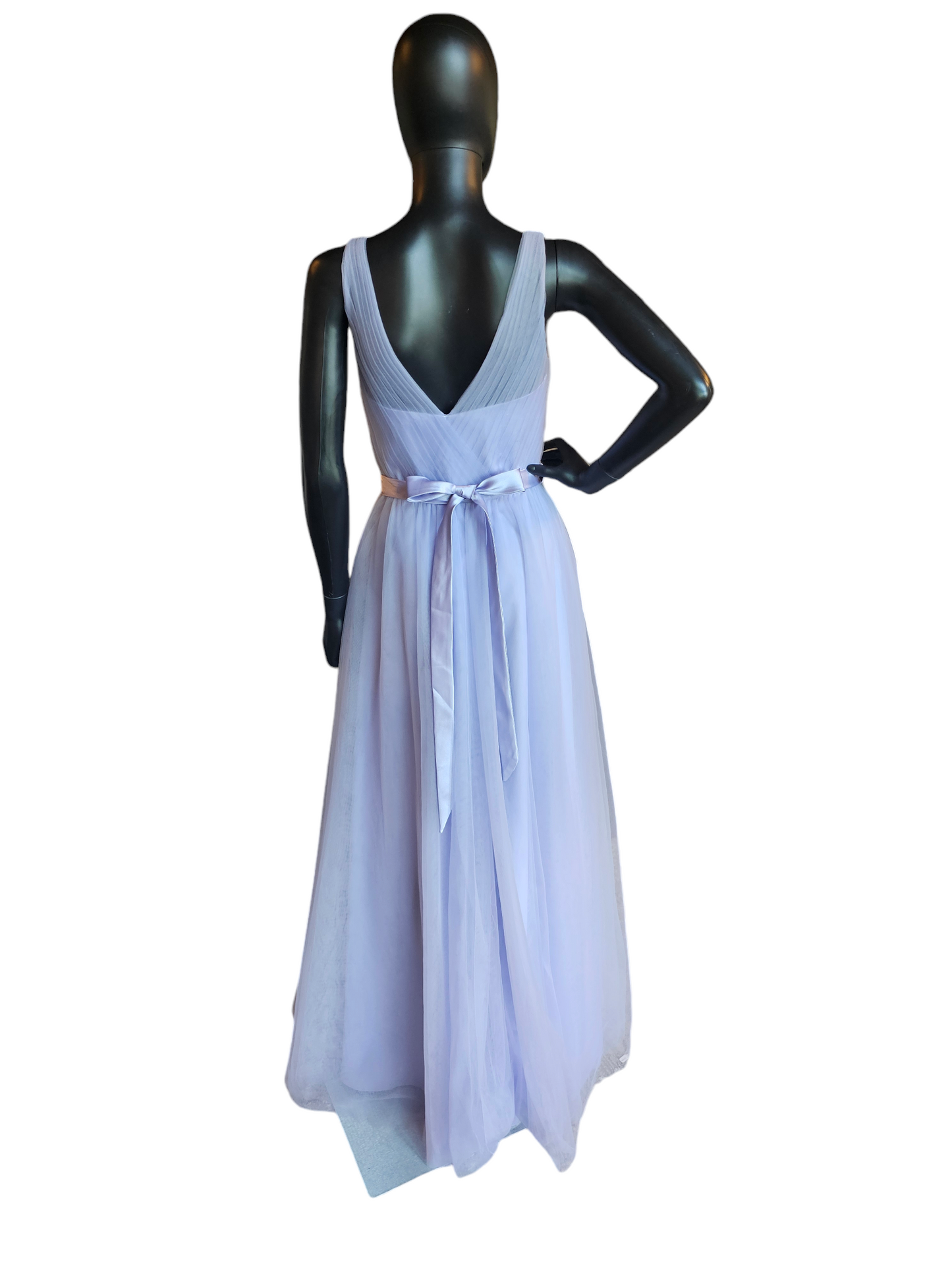 Mori Lee Lilac Tulle Illusion Full Length Gown