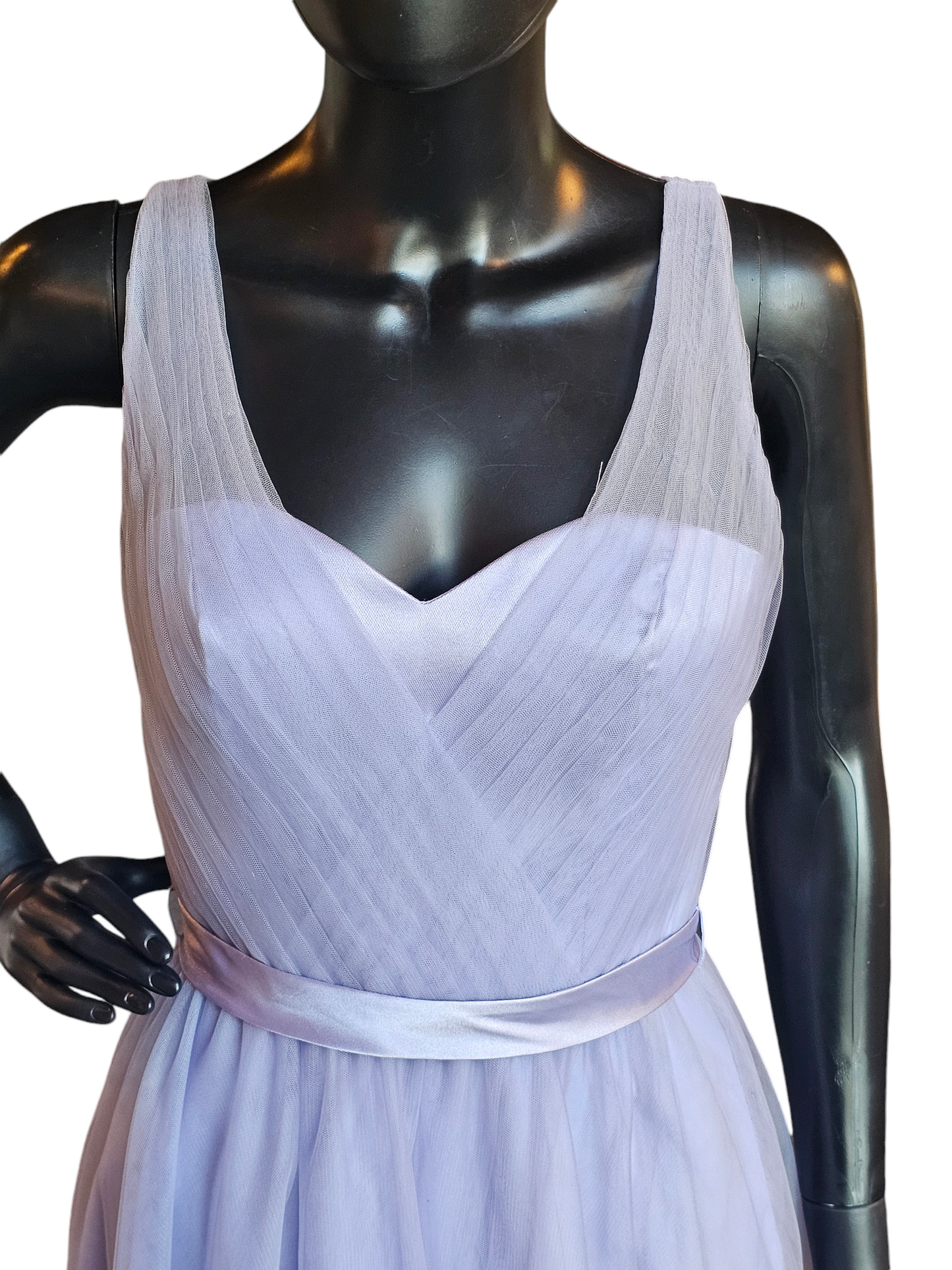 Mori Lee Lilac Tulle Illusion Full Length Gown