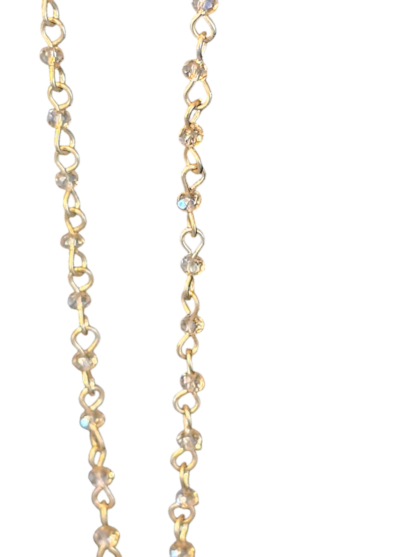 Gold/Pink Resin Long Pendant Necklace