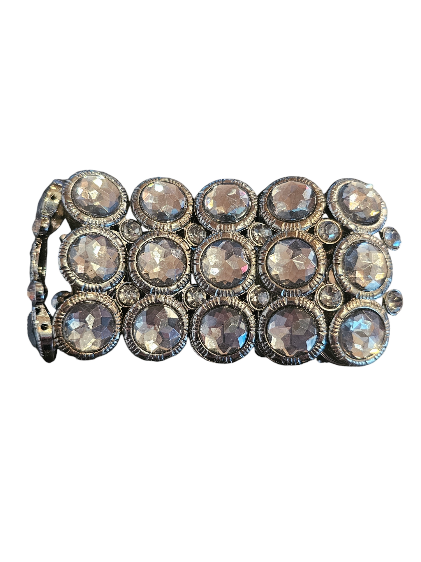 Black Crystal Stretch Bracelet Cuff