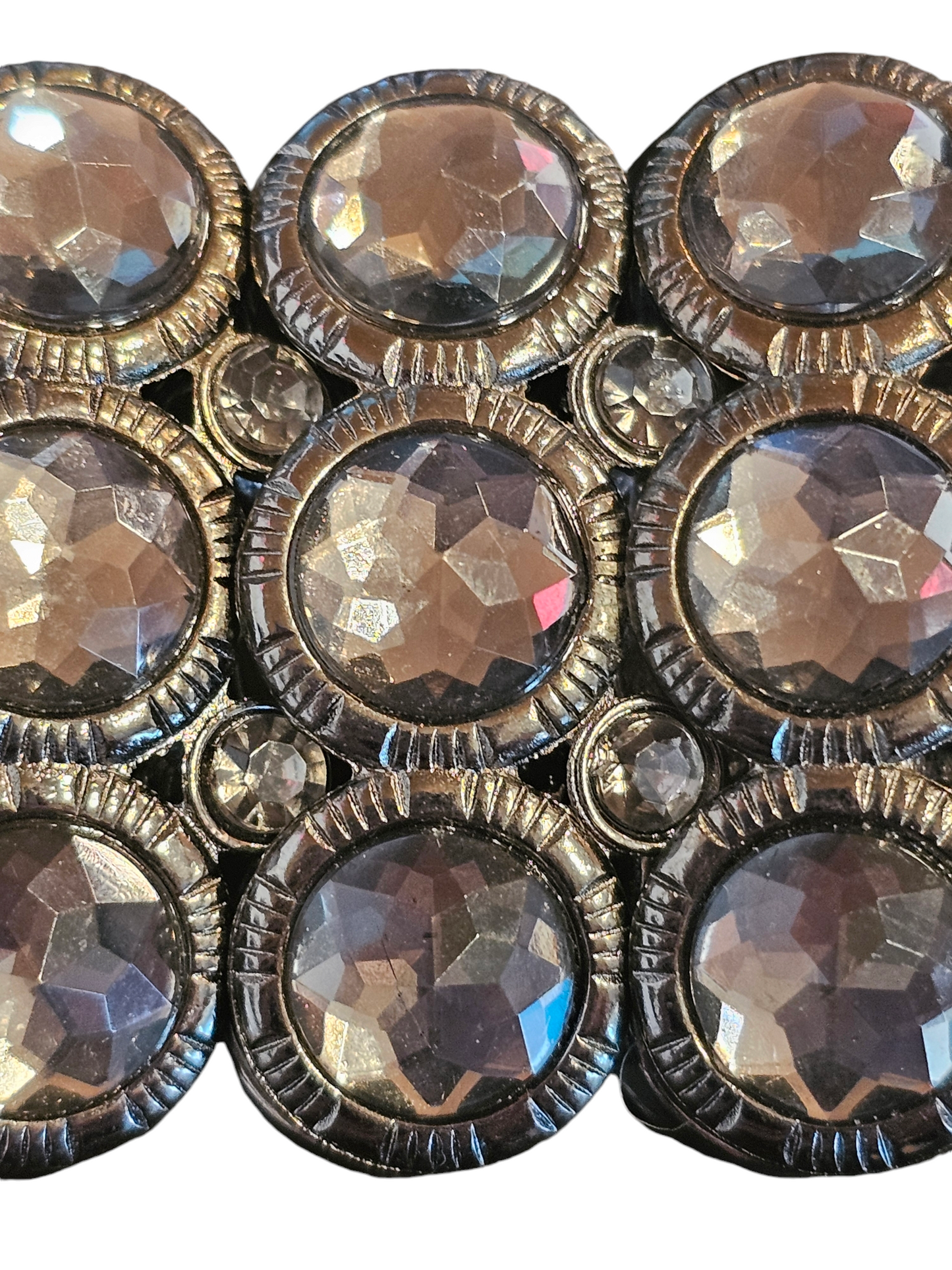 Black Crystal Stretch Bracelet Cuff