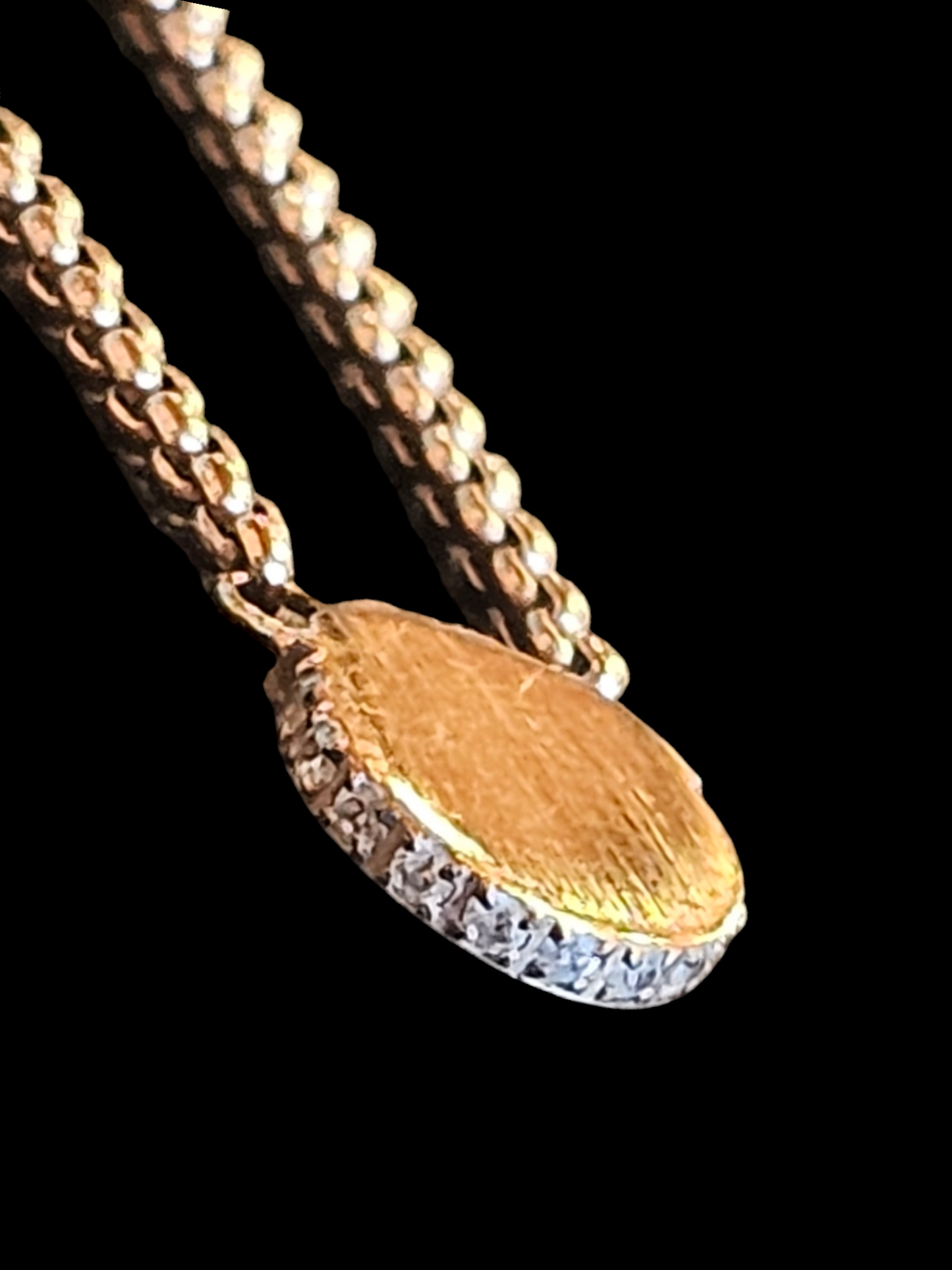 Copper Minimalist Circle/Crystal Necklace