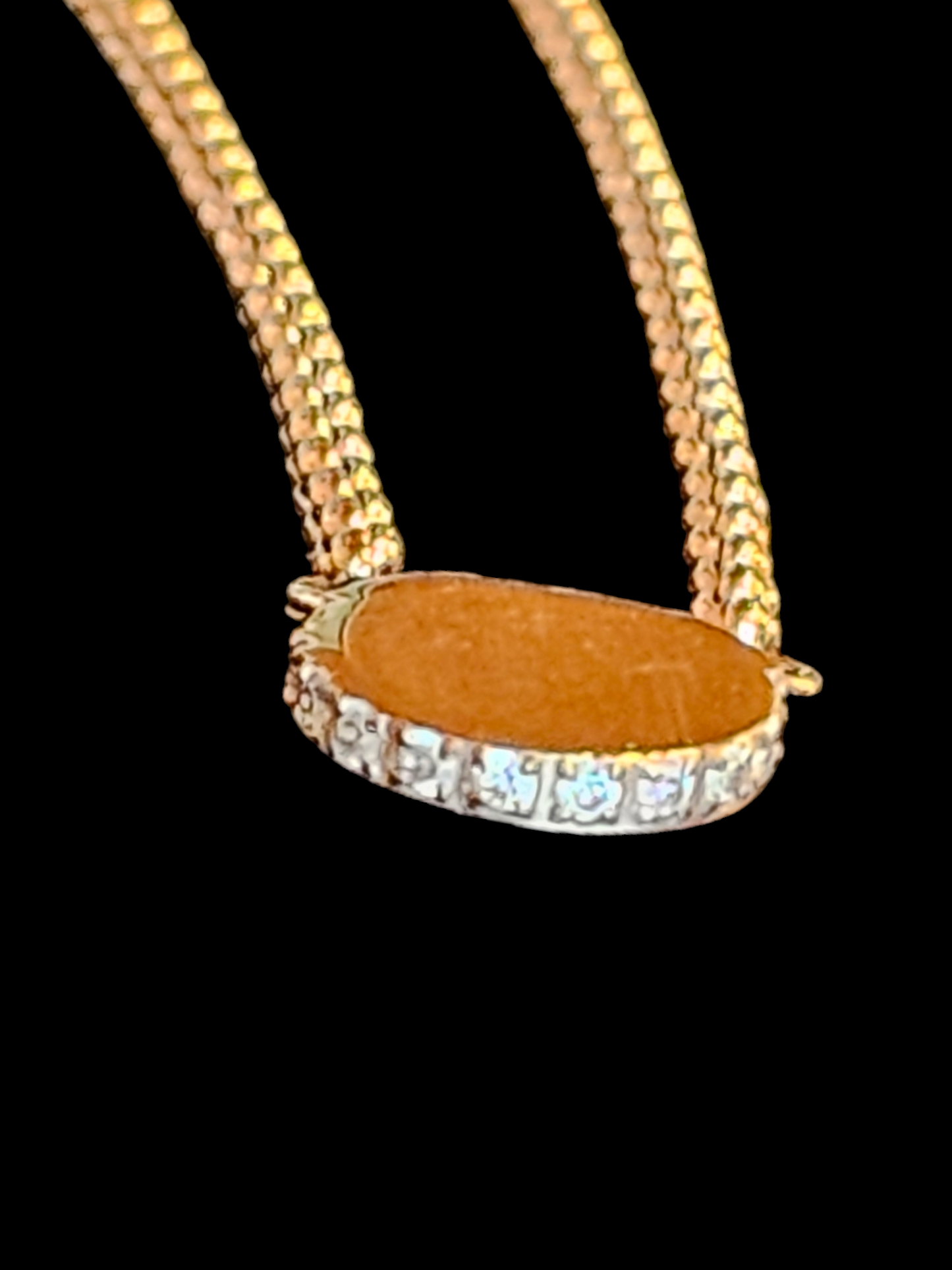 Copper Minimalist Circle/Crystal Necklace