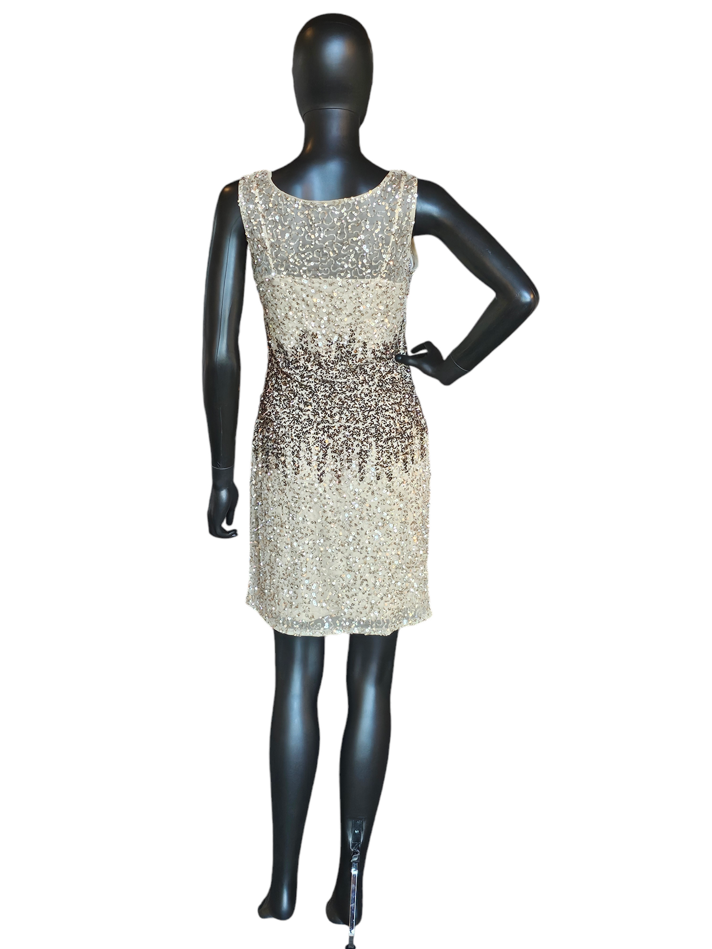 Adrianna Papell 2 Tone Sequin Short Cocktail Dress / Party Dress