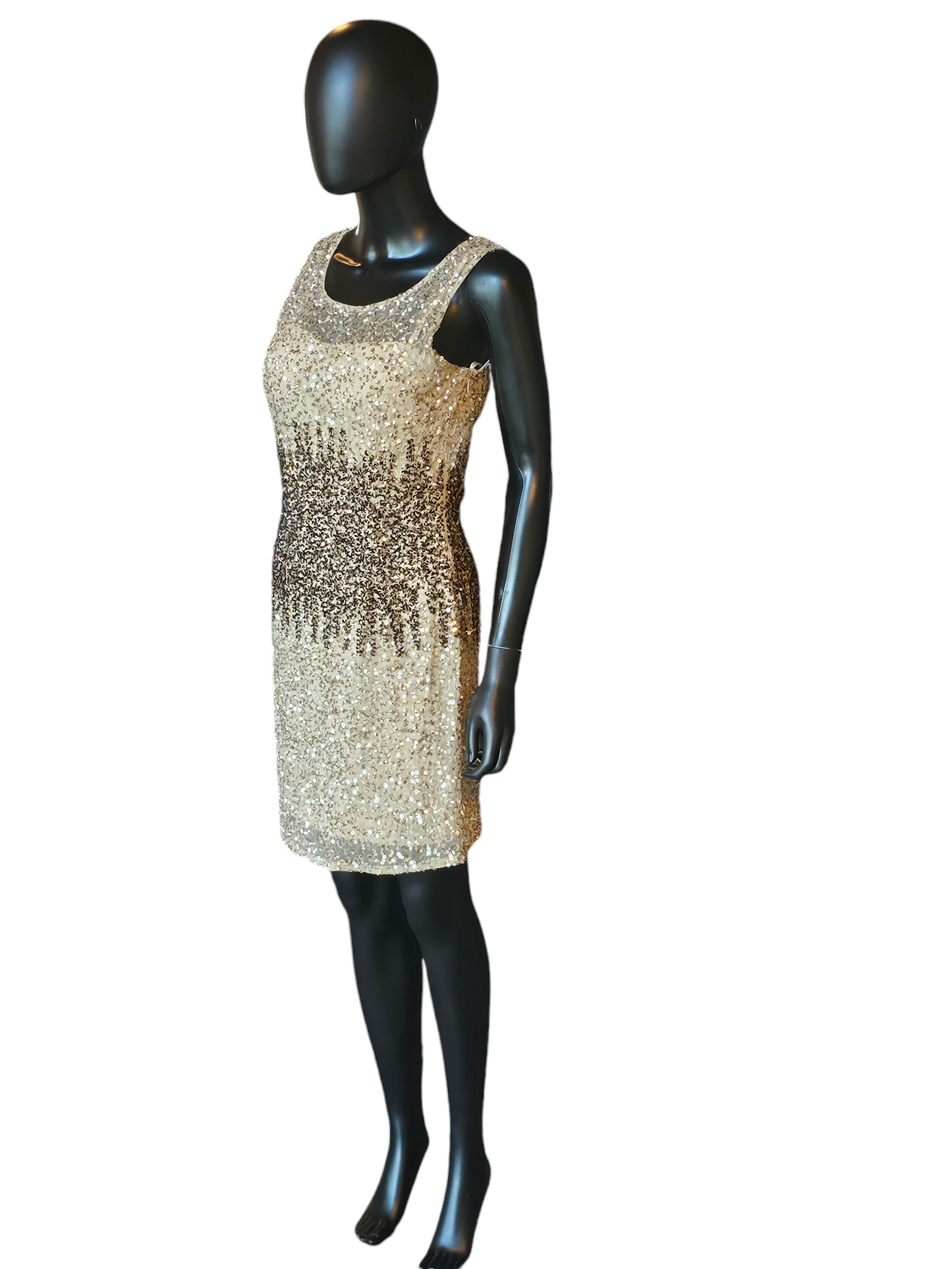 Adrianna Papell 2 Tone Sequin Short Cocktail Dress / Party Dress