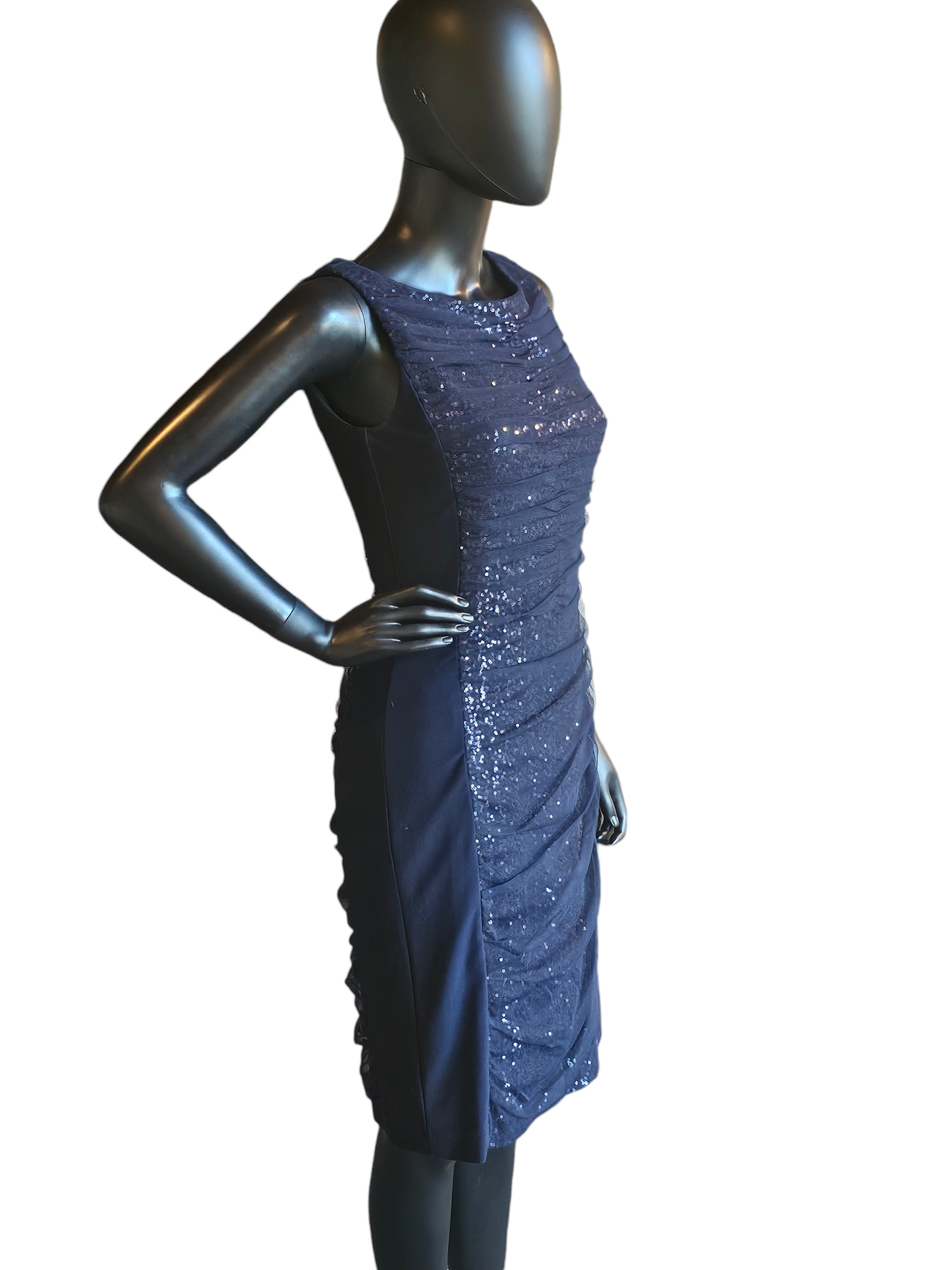 Navy Sequin Sheath Dress - Ralph Lauren