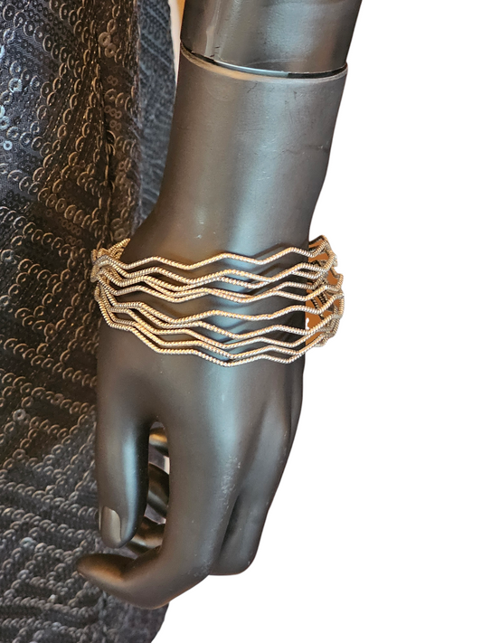 Silver Zig Zag Bangles