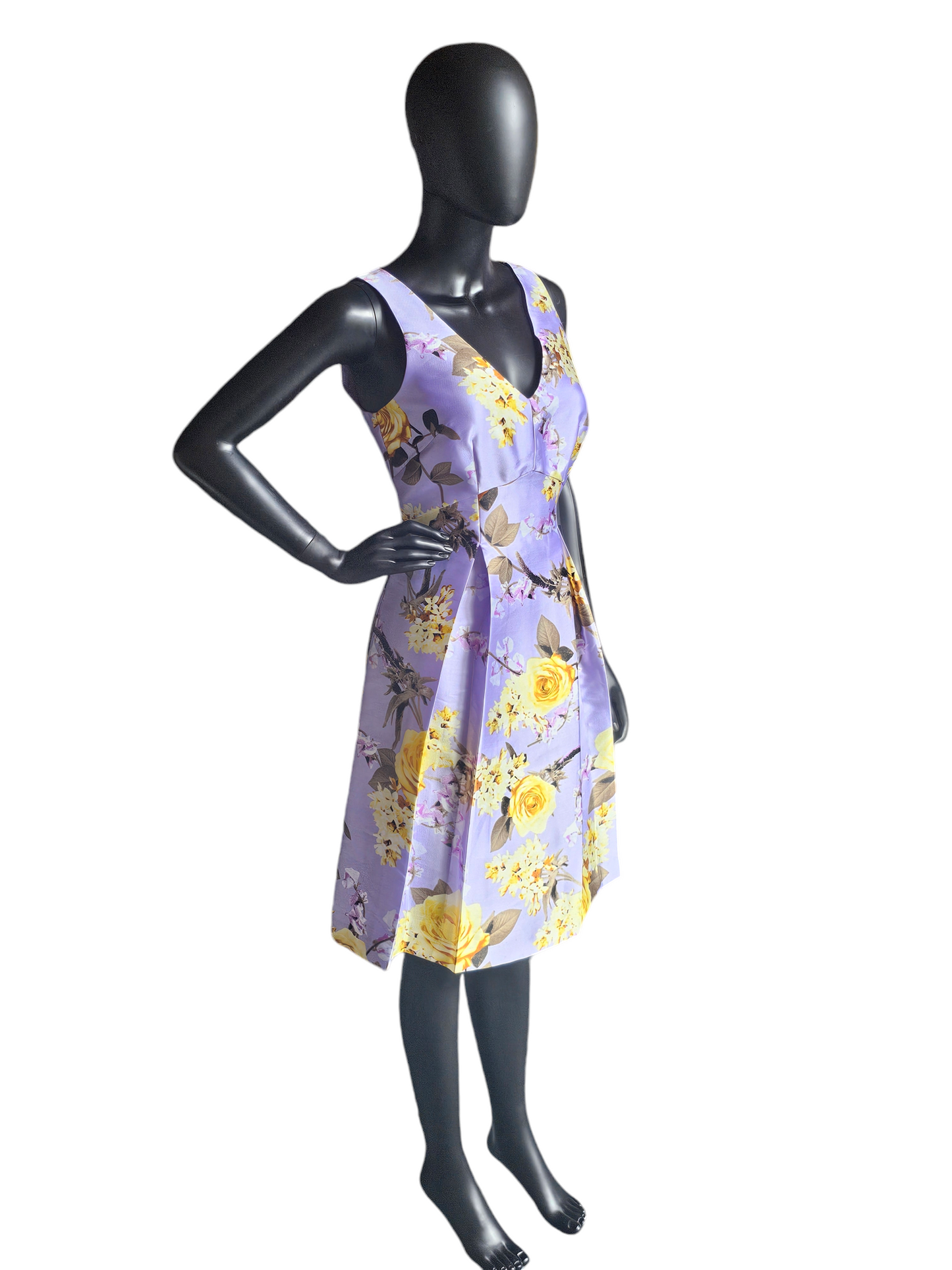 Lavender Yellow Floral V-Neck - Shelby Nites NWT