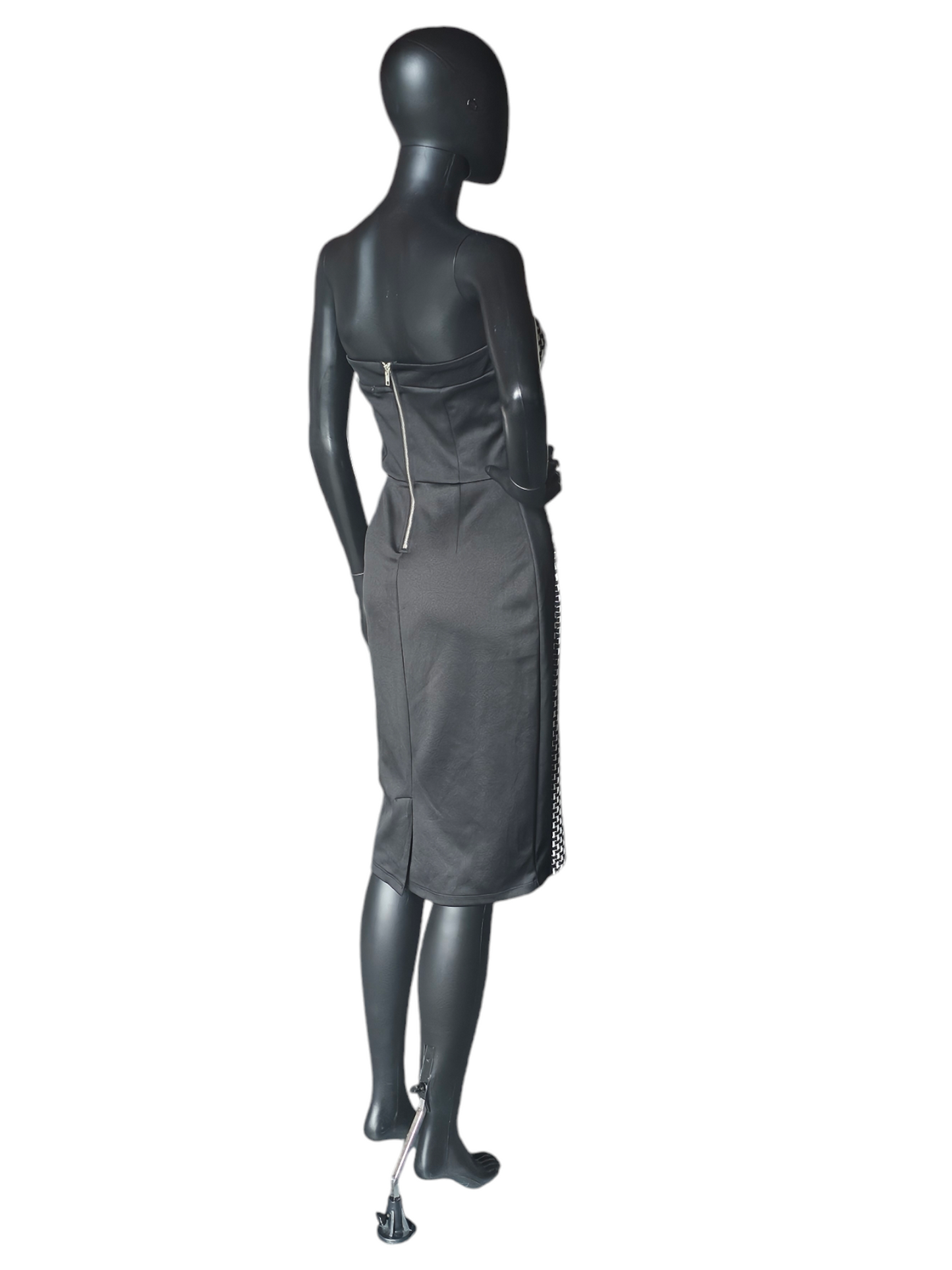 Black/White Body Con Sheath Dress - Bailey Blue