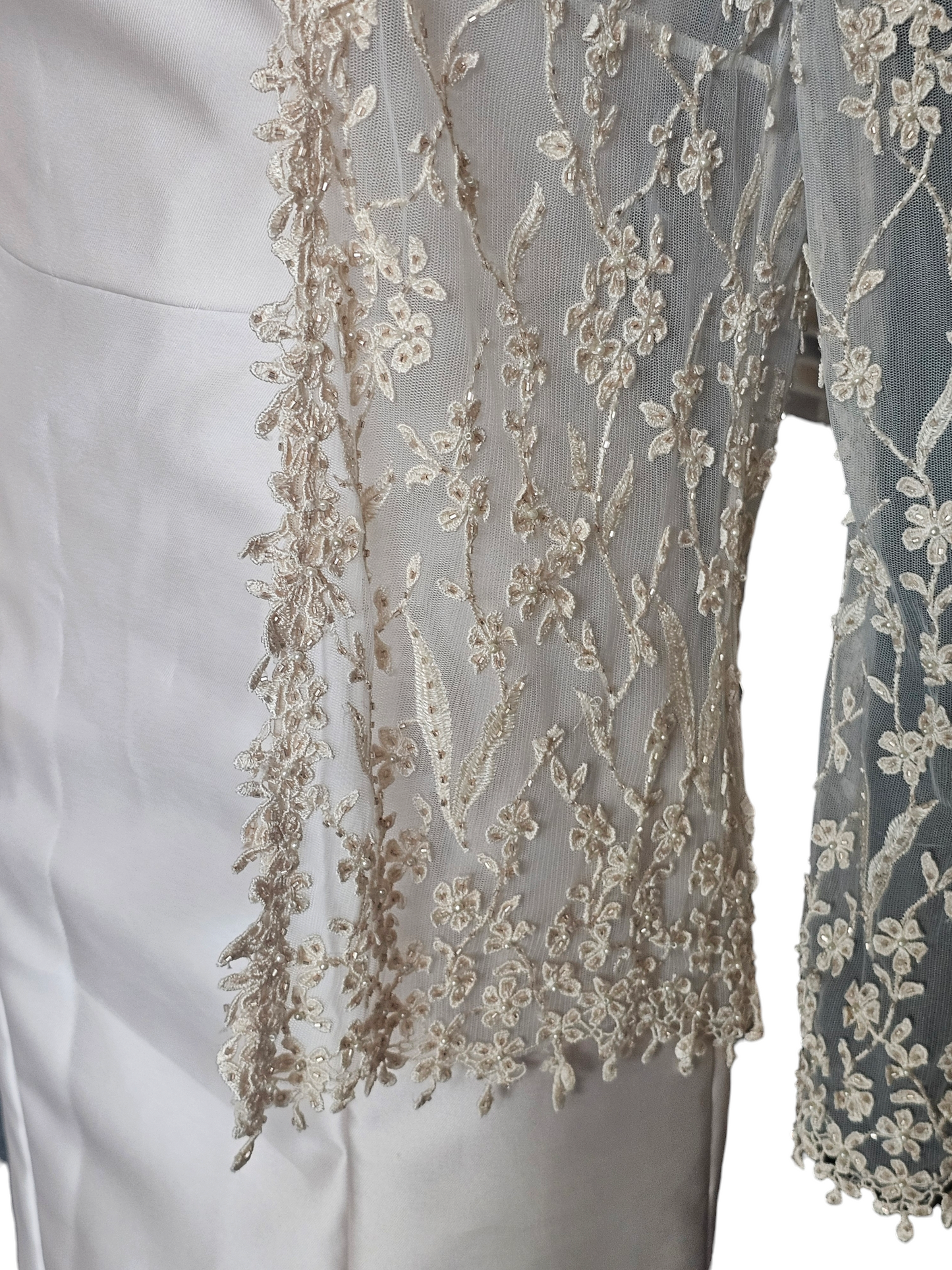 Ivory/Champagne Floral Beaded Jacket