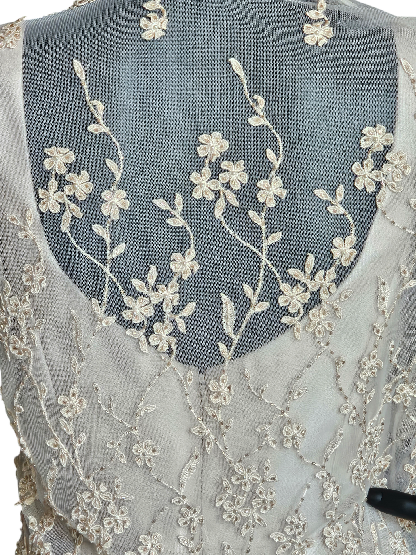 Ivory/Champagne Floral Beaded Jacket