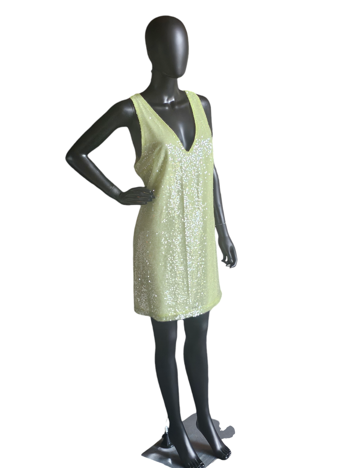 Green Apple Full Sequin V-Neck - A New Day