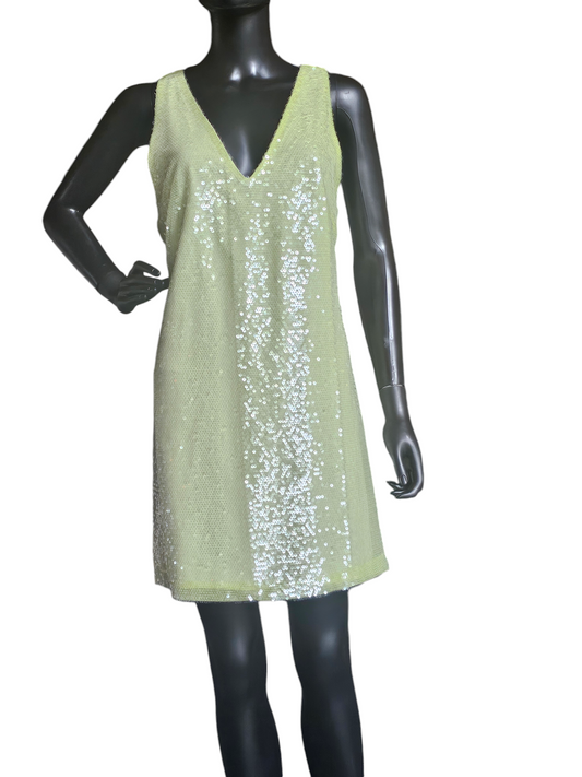 Green Apple Full Sequin V-Neck - A New Day
