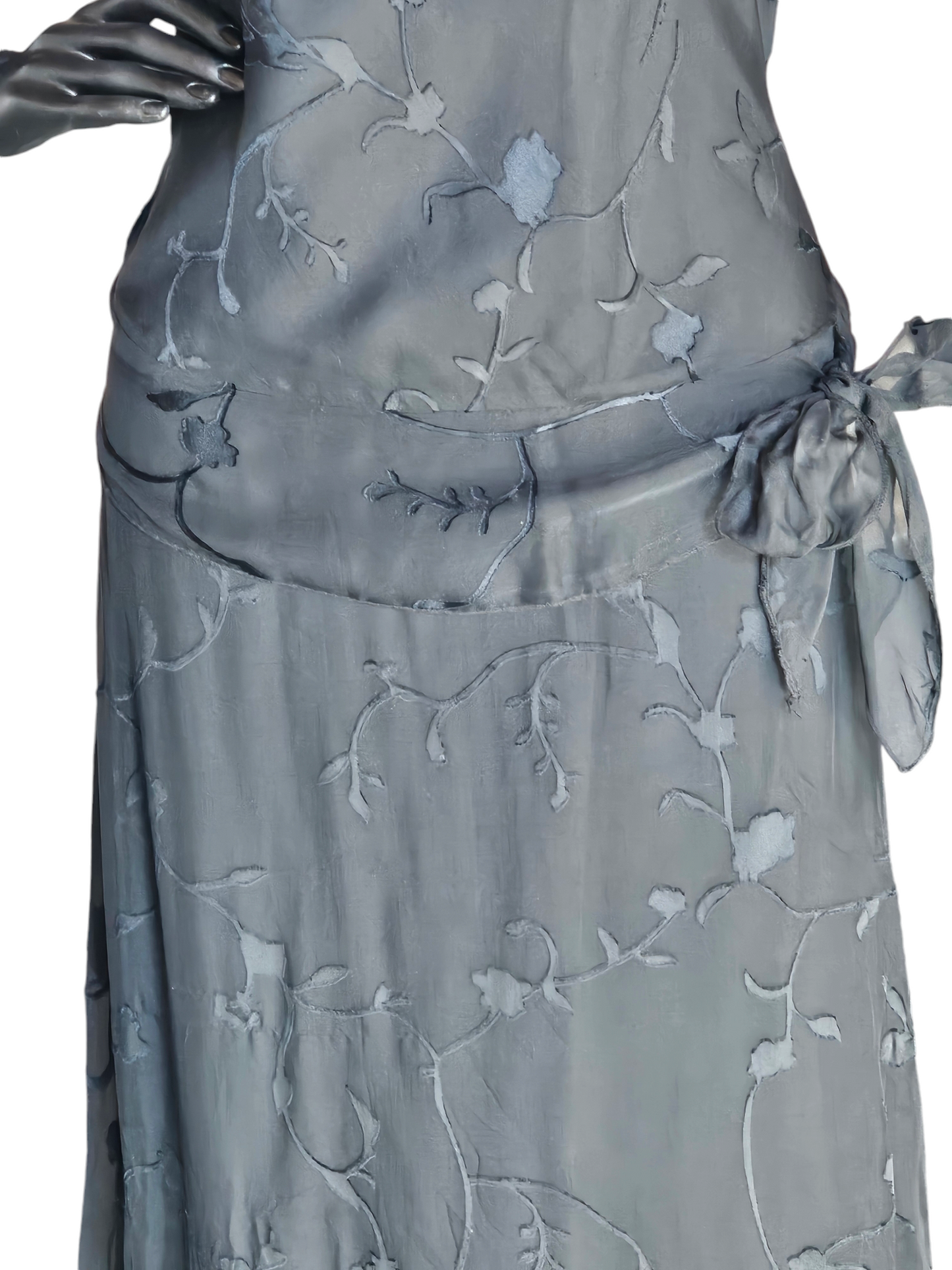 Vintage Black Silk Burnout Handkerchief Dress - Jonathan Martin