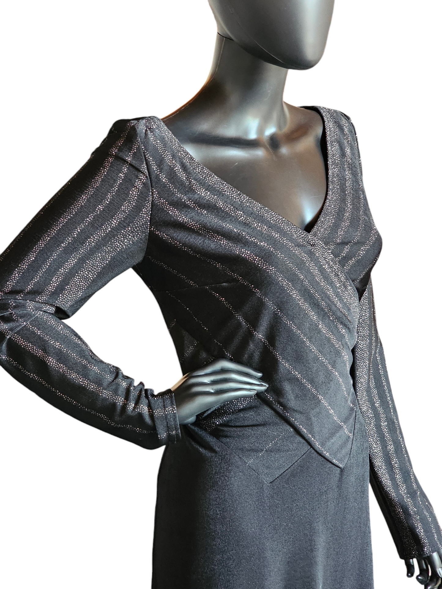 Sparkle Jersey Long Sleeve Dress