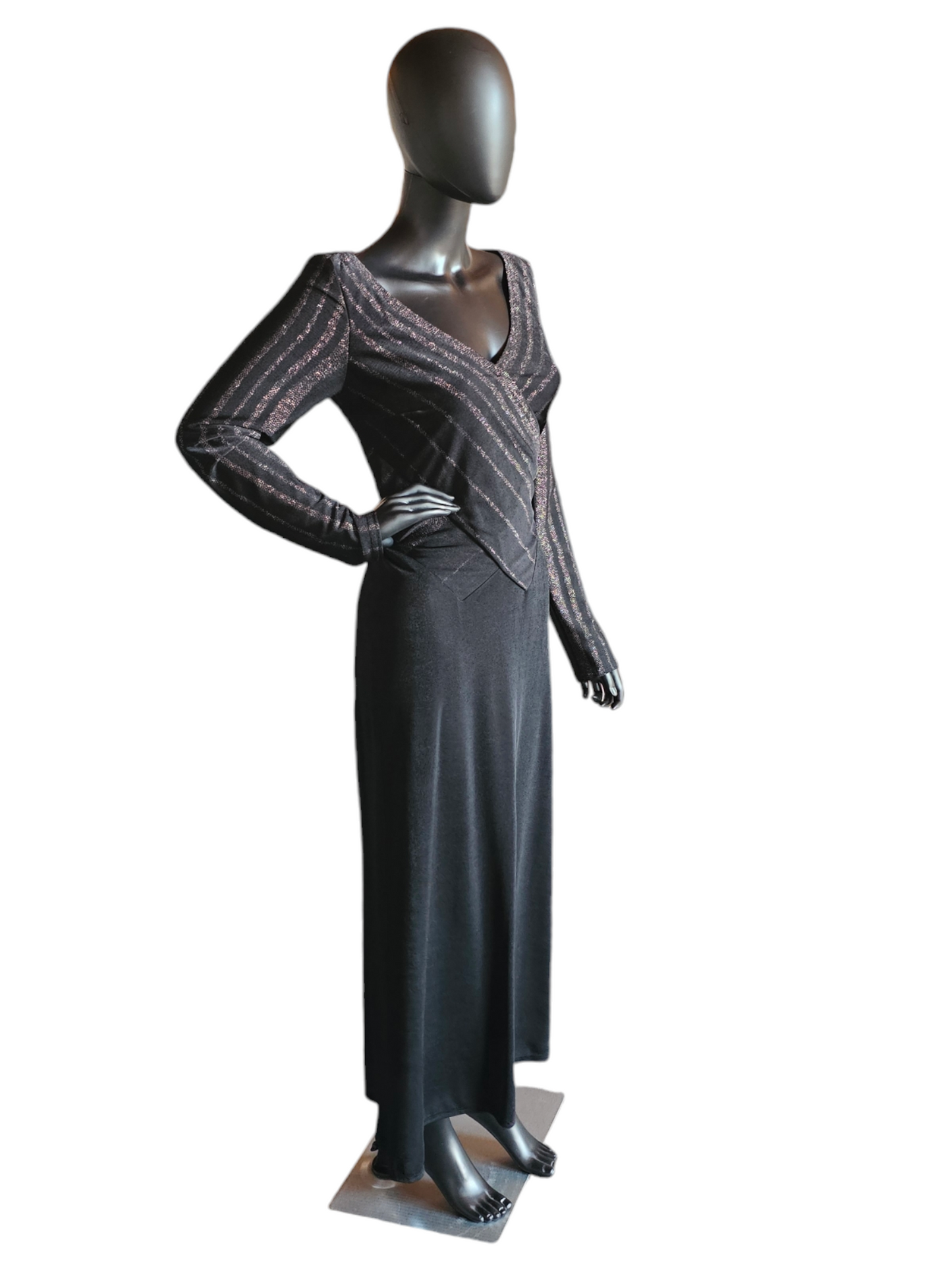 Sparkle Jersey Long Sleeve Dress