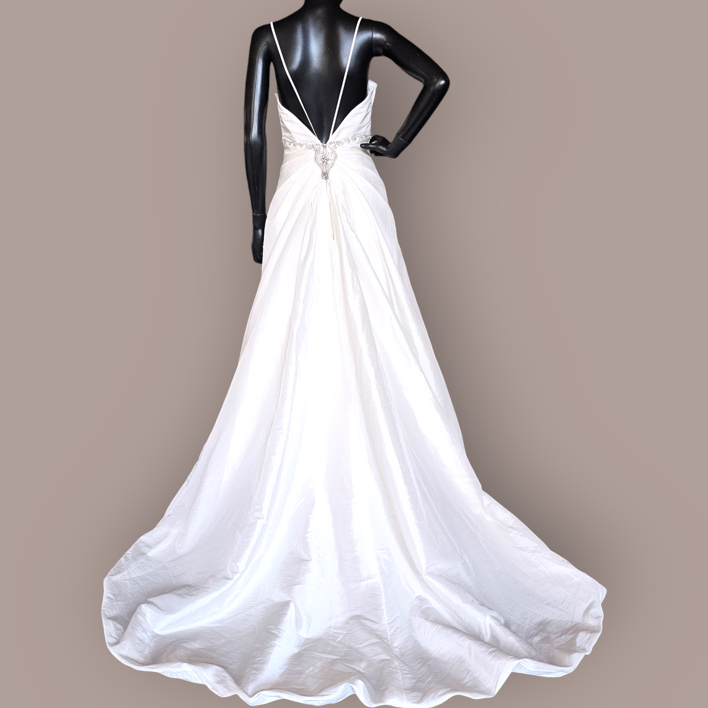 Jasmine Taffeta Diamond Detail Wedding Gown