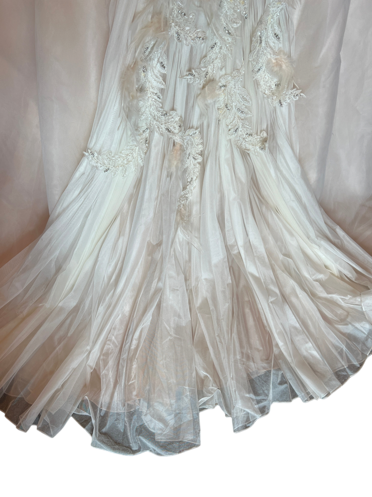 Ysa Makino Blush Illusion Neckline Wedding Gown