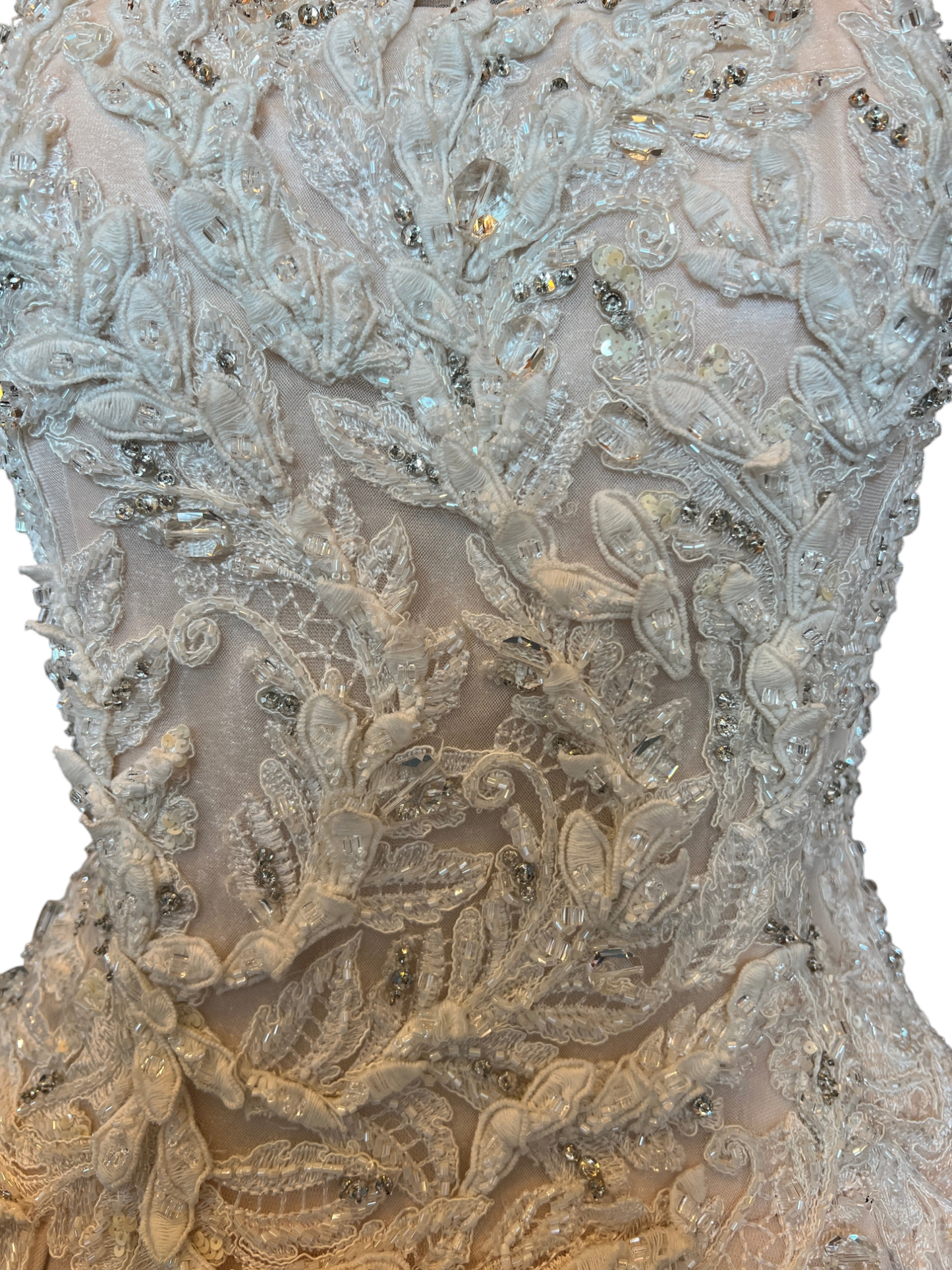 Ysa Makino Blush Illusion Neckline Wedding Gown