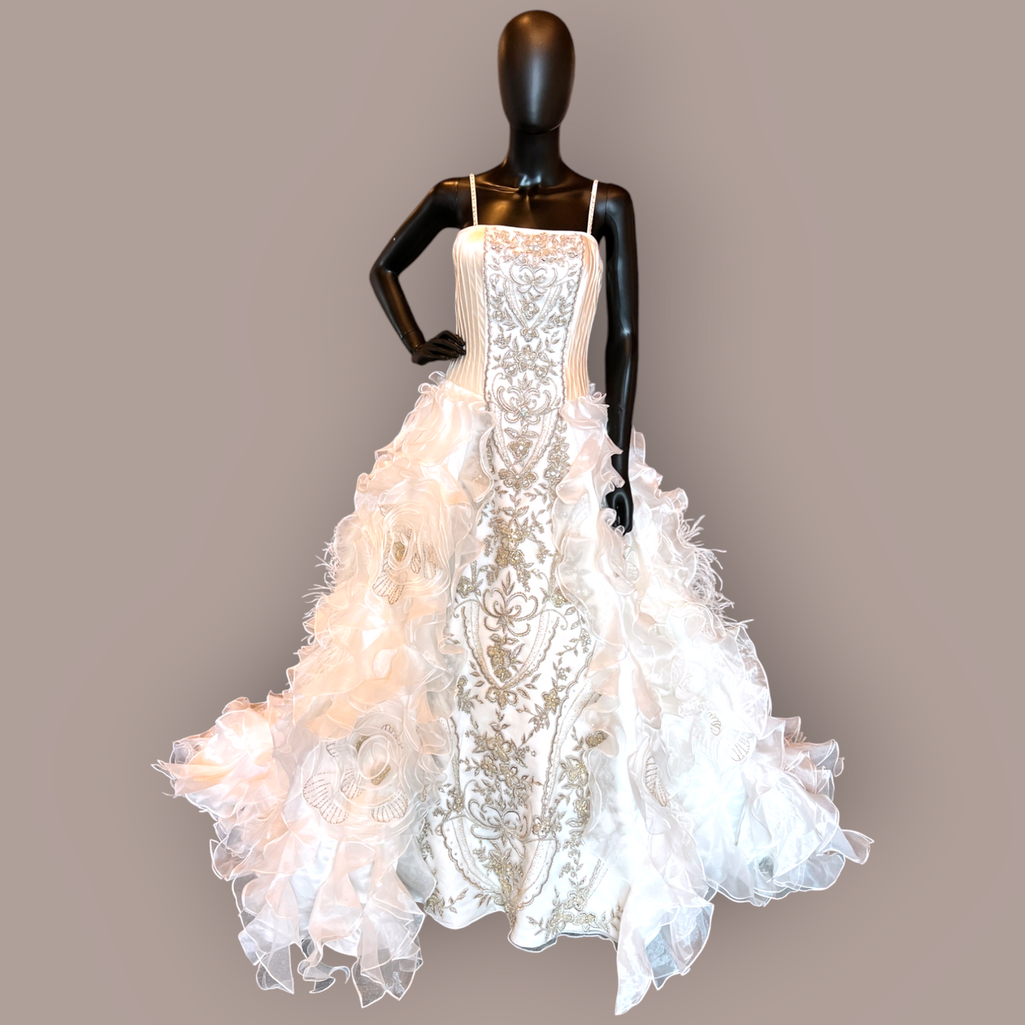 Ysa Makino Embellished A-Line Wedding Gown