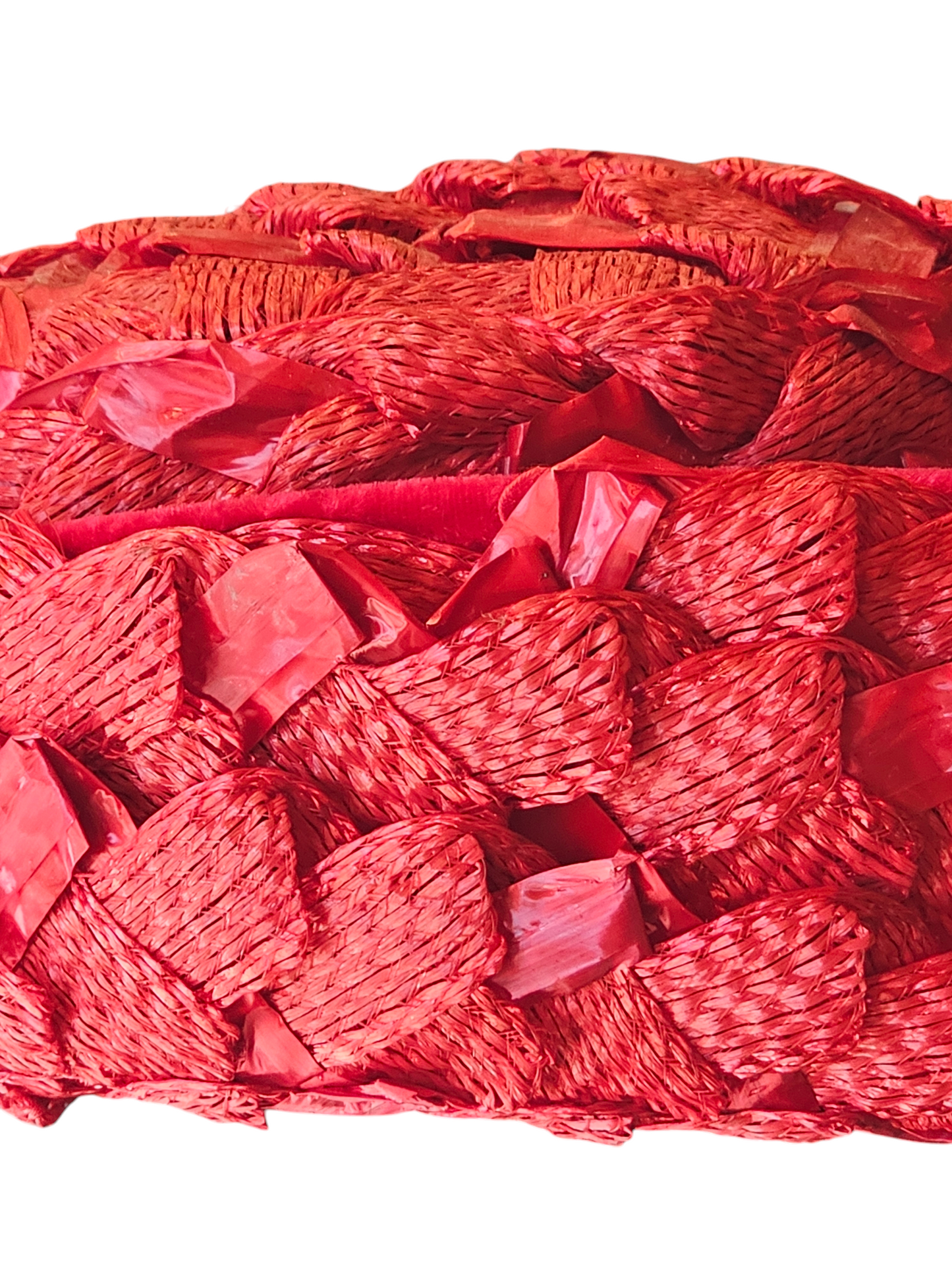 Vintage Red Woven Hat