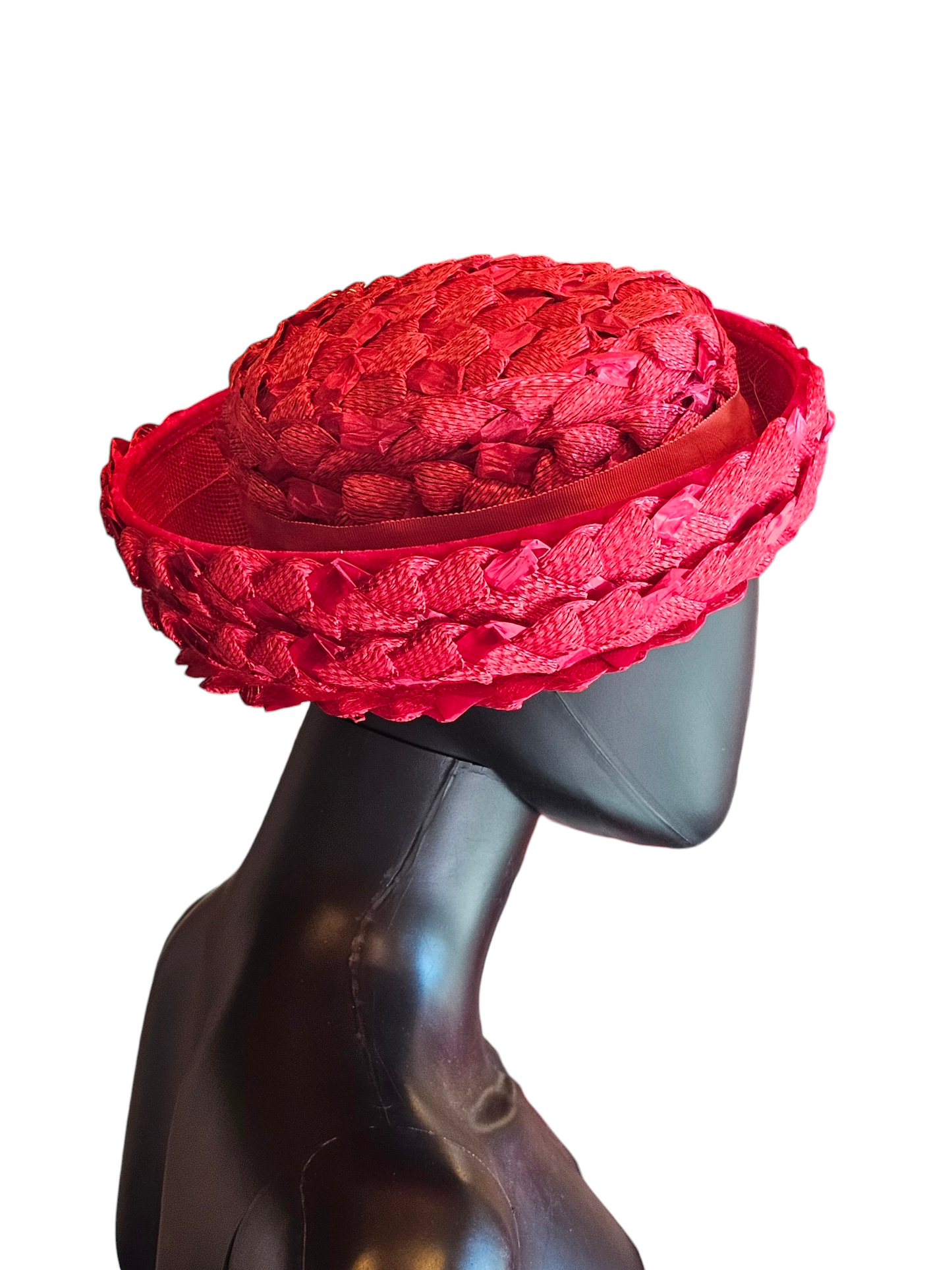 Vintage Red Woven Hat