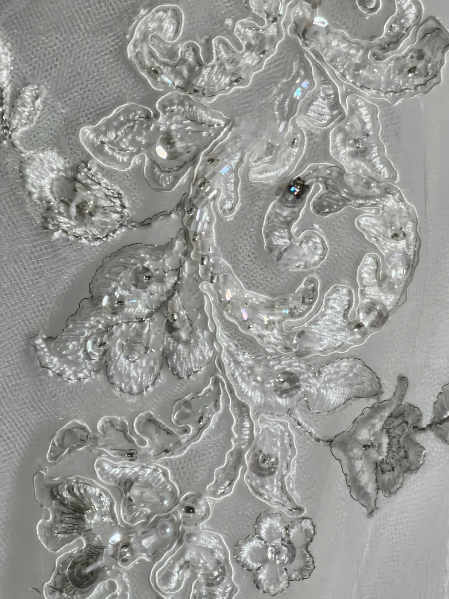 Mori Lee A-Line Beaded Racerback Halter Illusion Bodice Wedding Gown