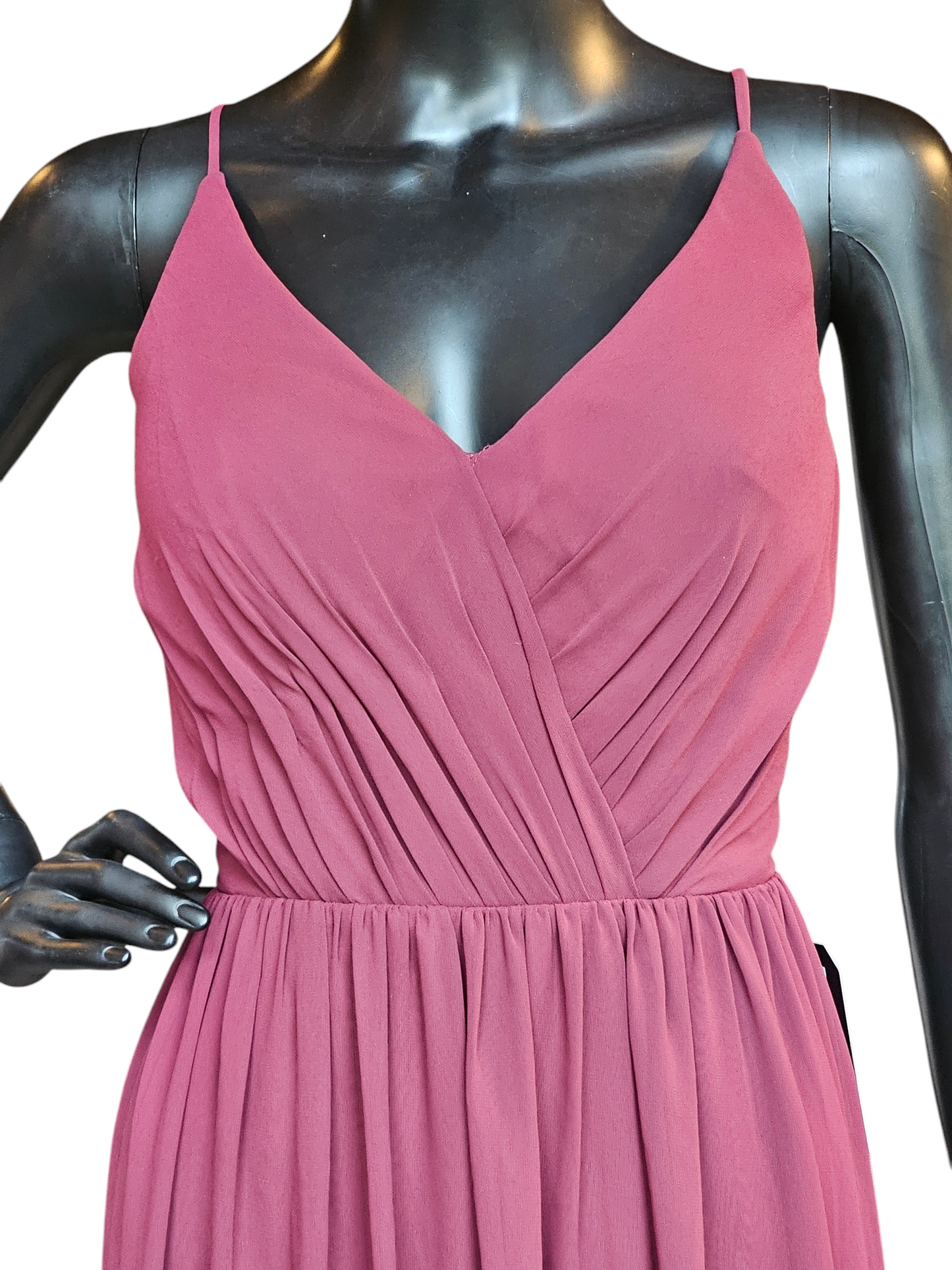 Cranberry Chiffon Spaghetti Strap Bridesmaid/Formal Gown - Bill Levkoff