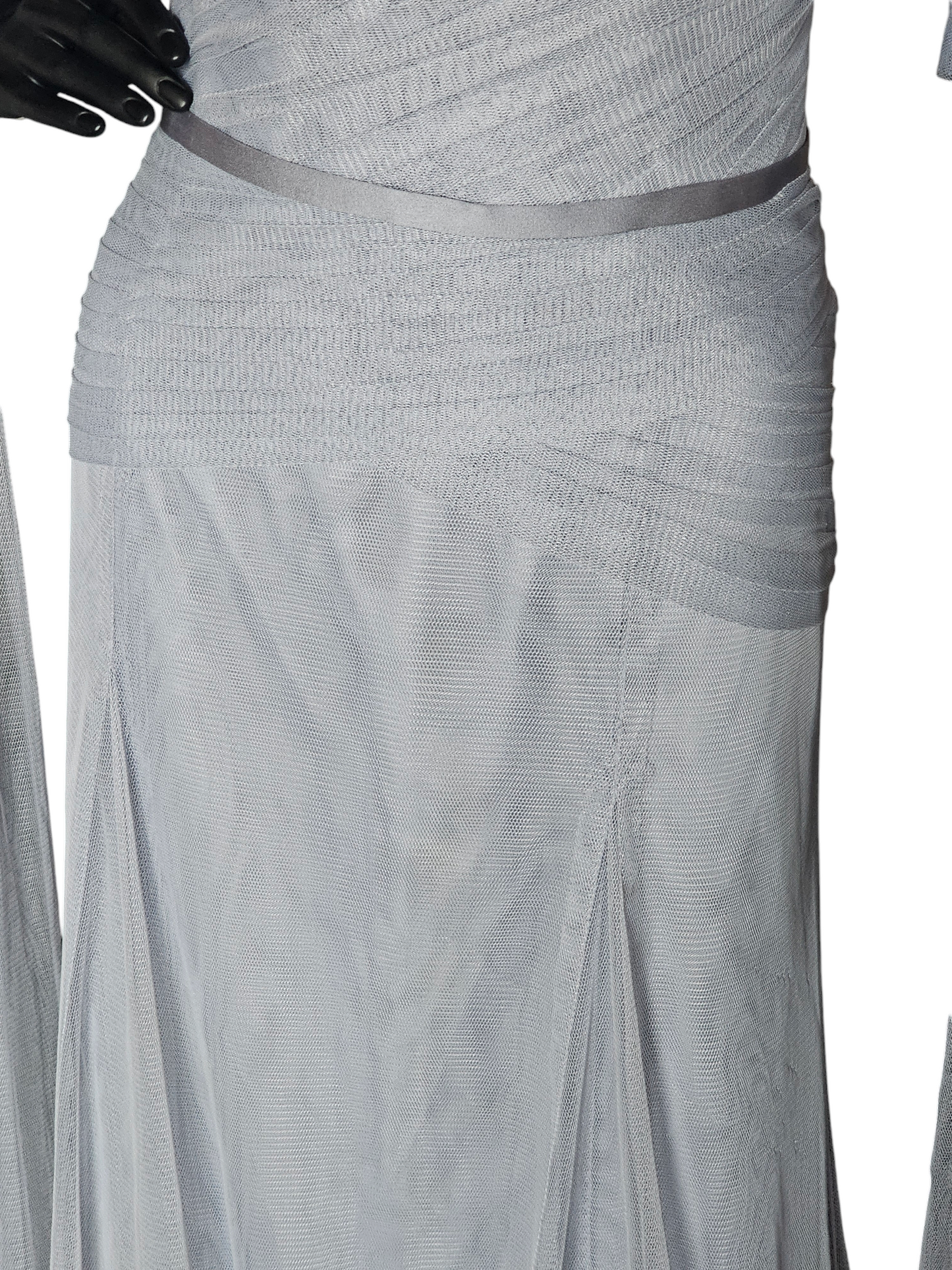 Soft Blue Tulle Sweetheart Fit and Flare Formal Gown - WHITE by Vera Wang